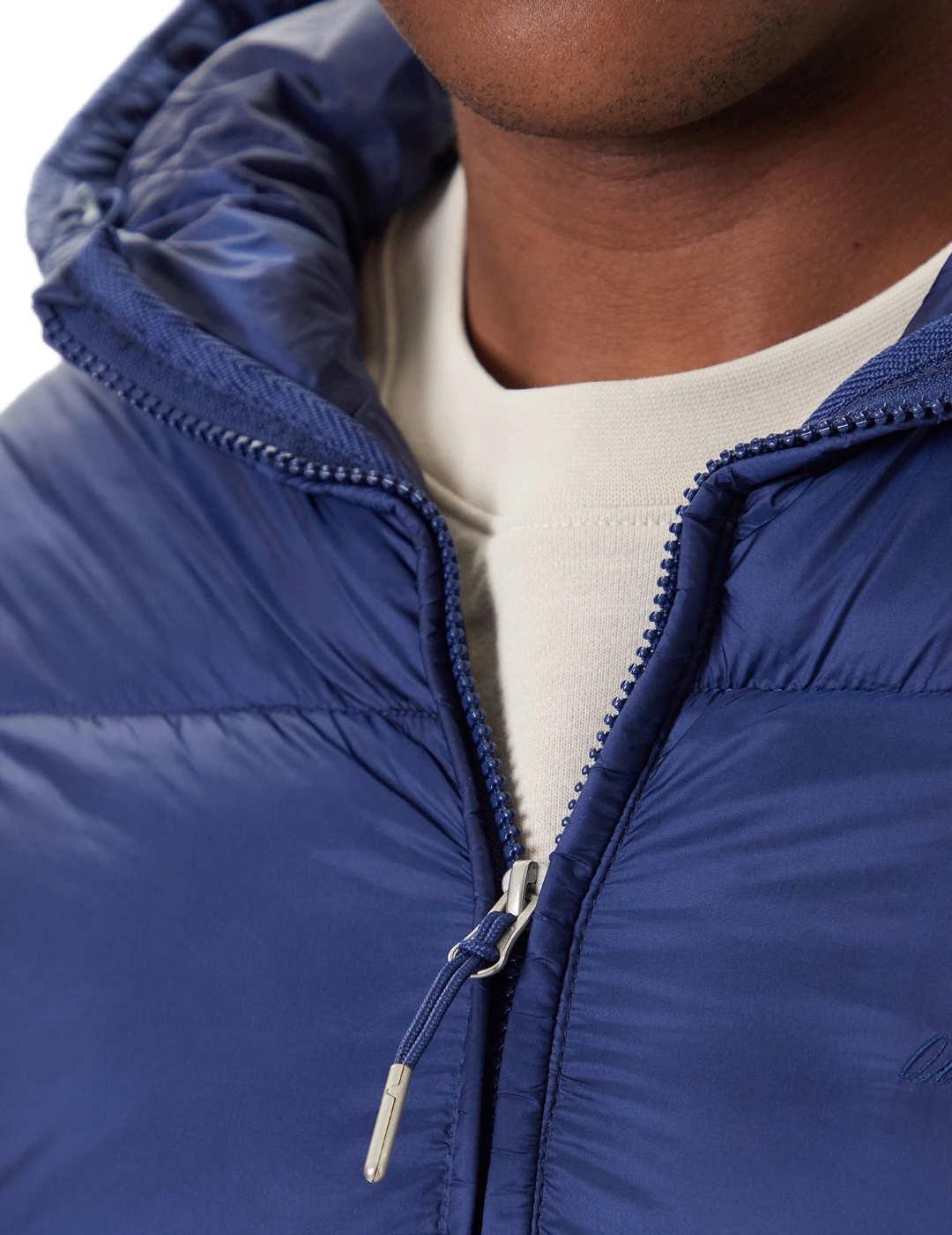 Plumas Jack&Jones acolchado con capucha azul de hombre