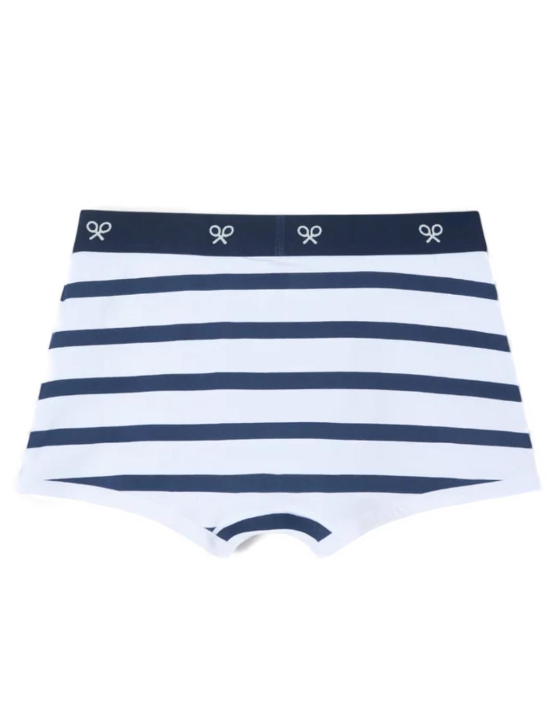 Boxer Silbon rayas blanco y marino para hombre