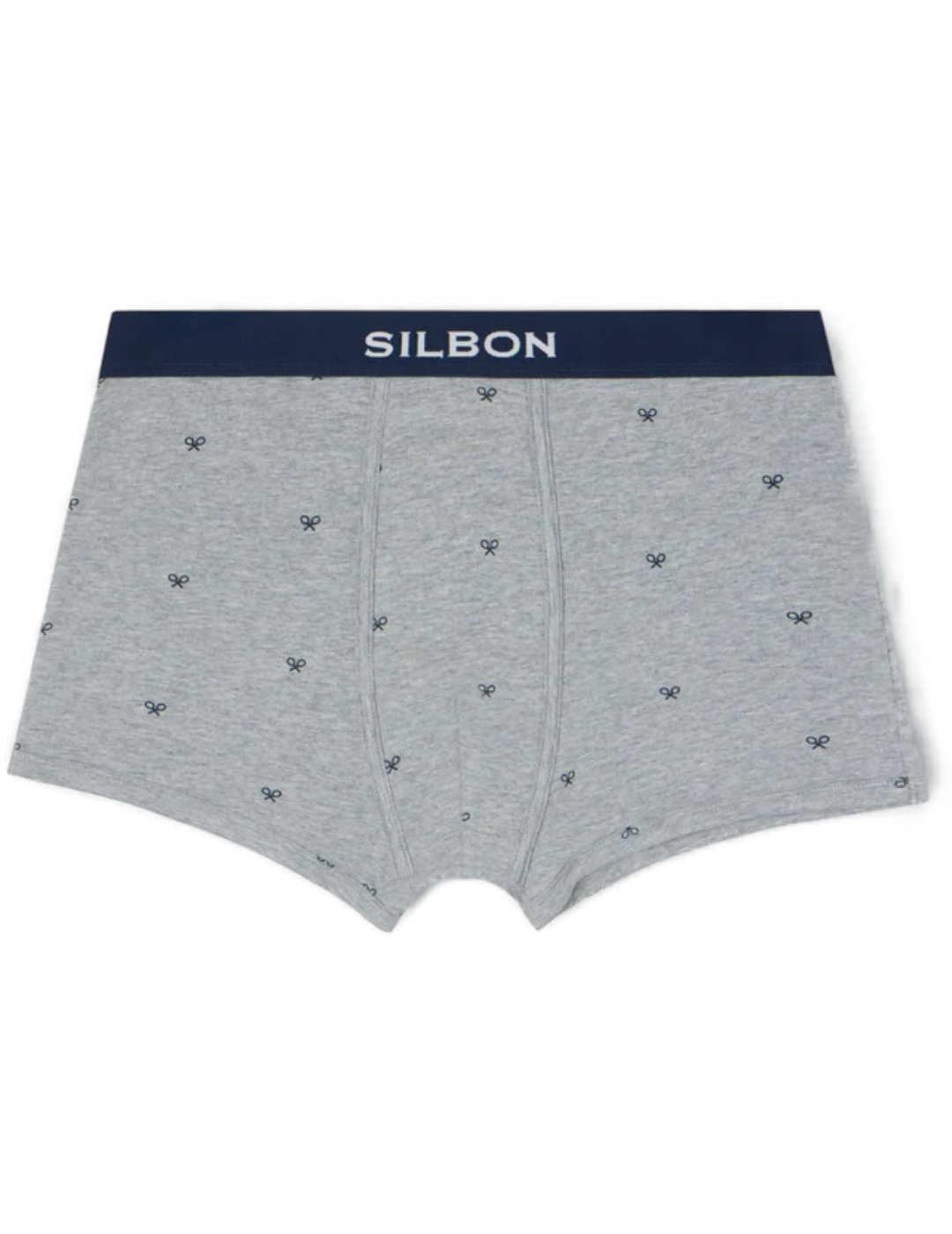 Bóxer Silbon gris raquetas azul de hombre
