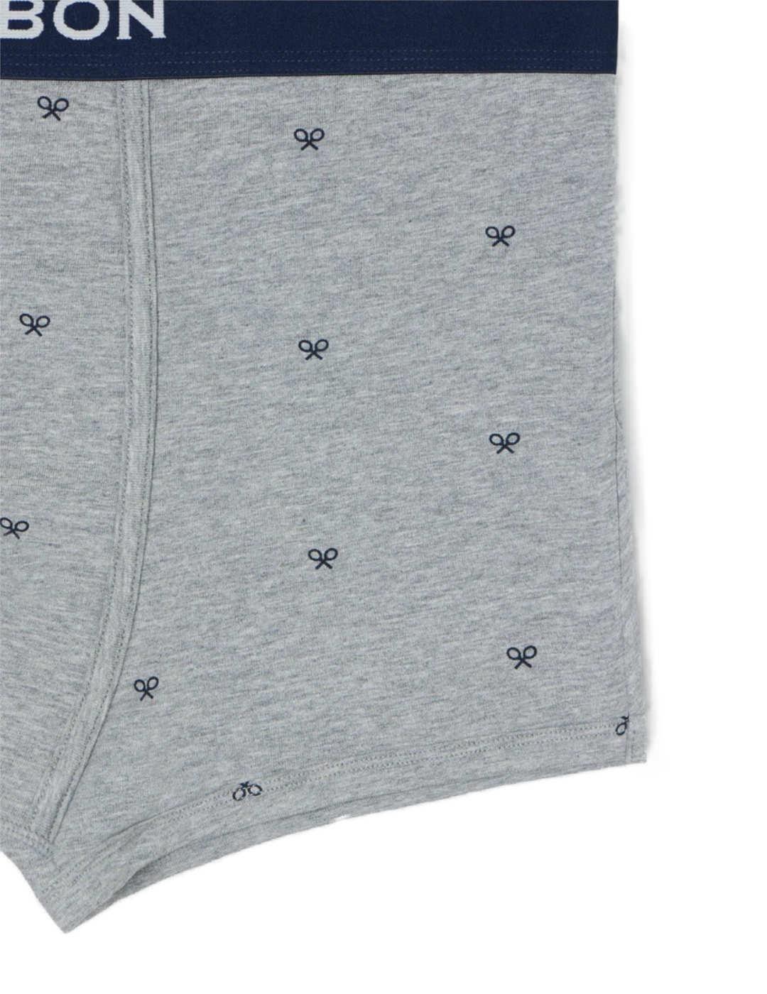 Bóxer Silbon gris raquetas azul de hombre