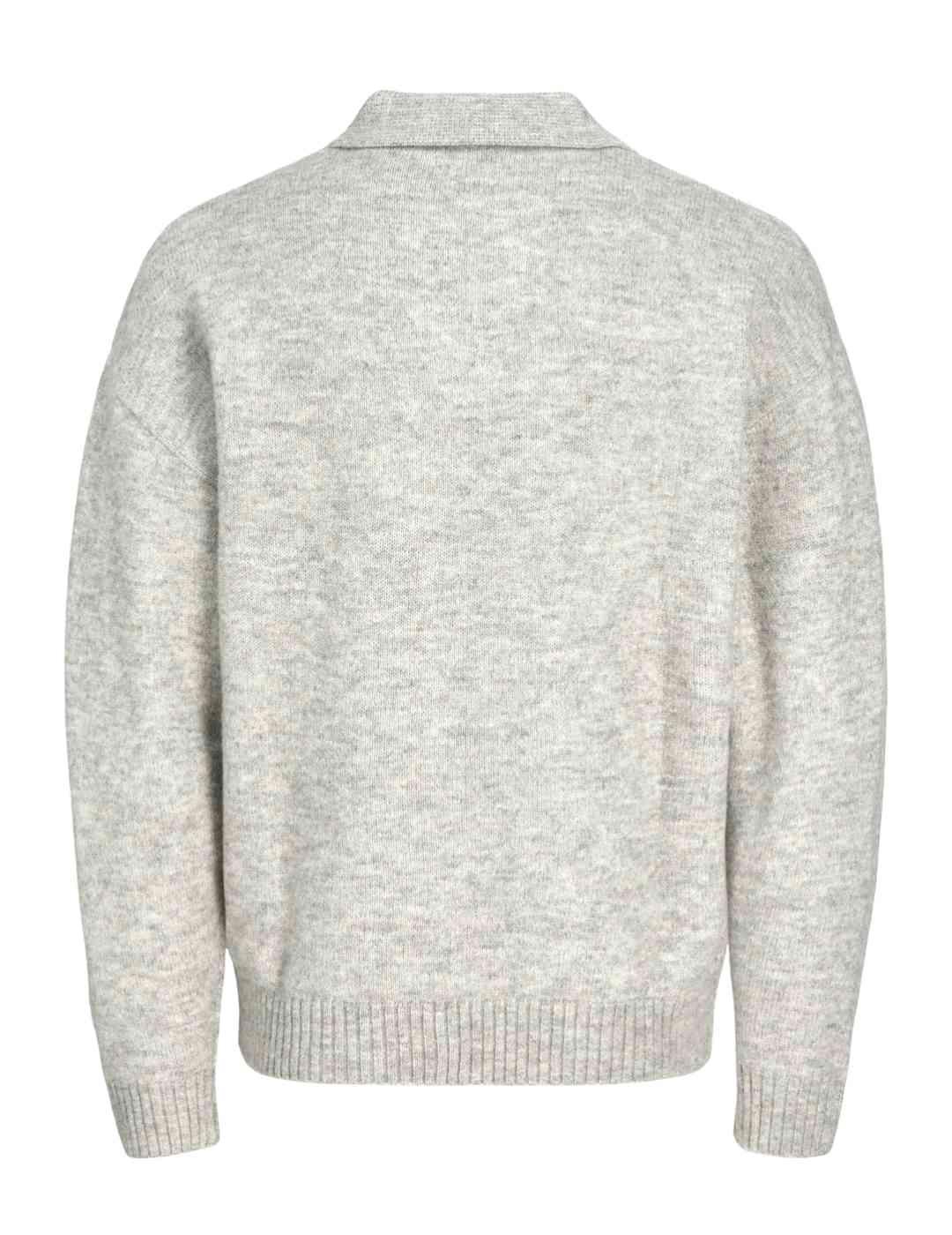 Jersey Jack&Jones Soho gris punto grueso de hombre