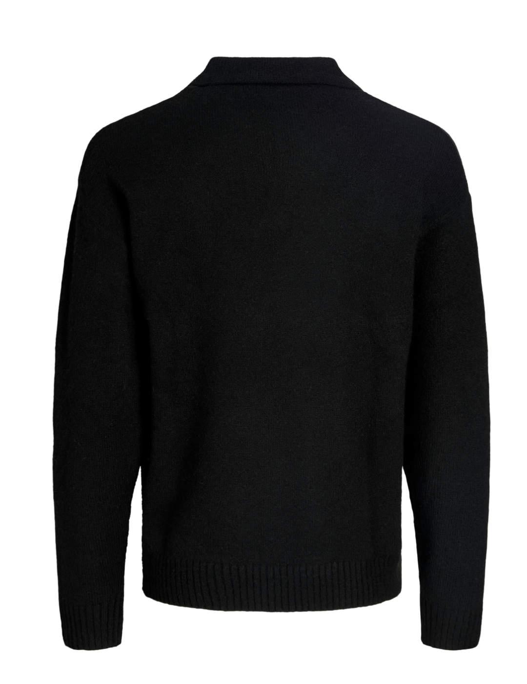 Jersey Jack&Jones Soho negro punto grueso de hombre