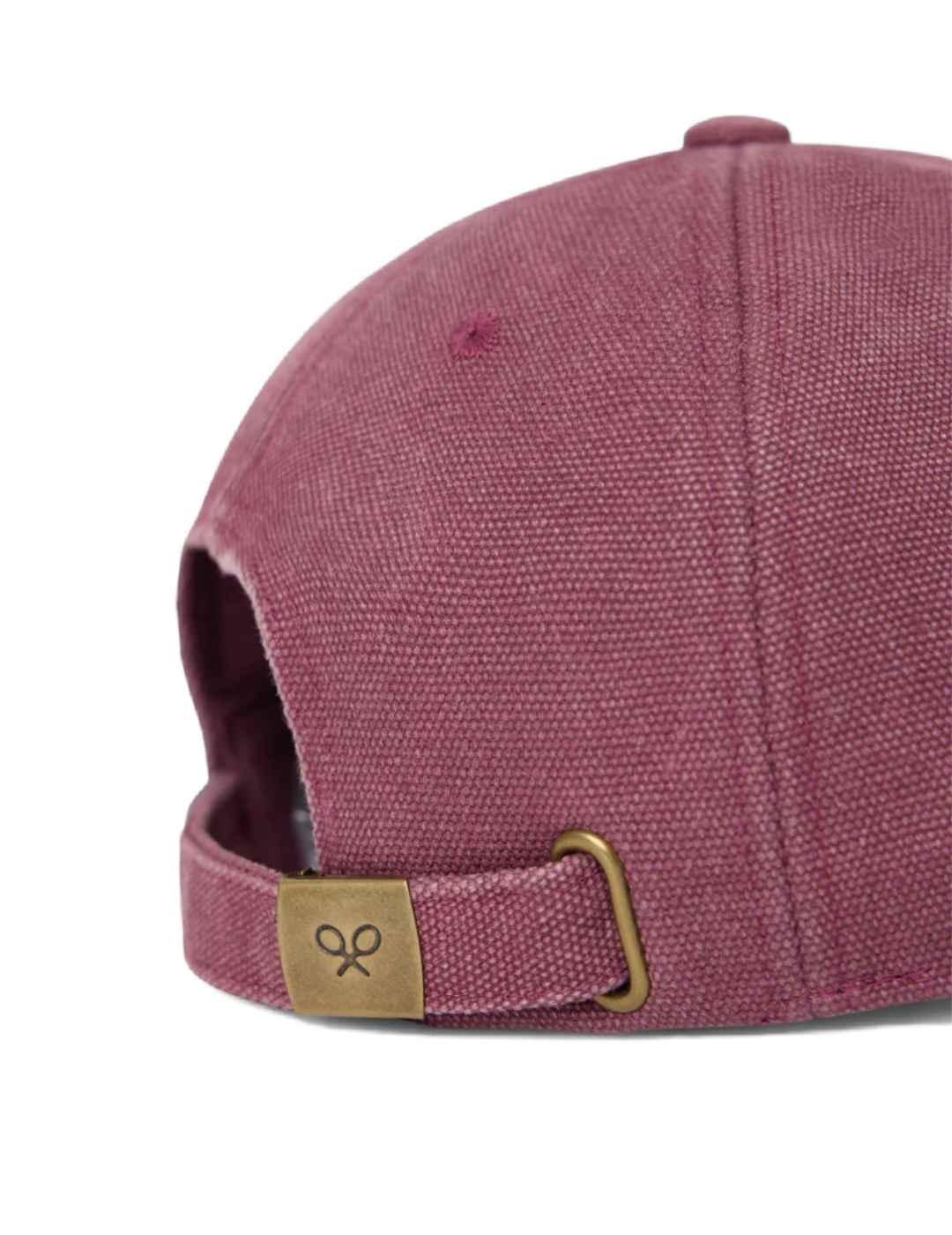 Gorra Silbon desgastada burdeos logo blanco unisex