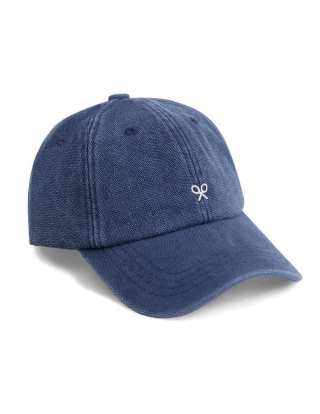 Gorra Silbon azul marino con raquetas bordadas unisex
