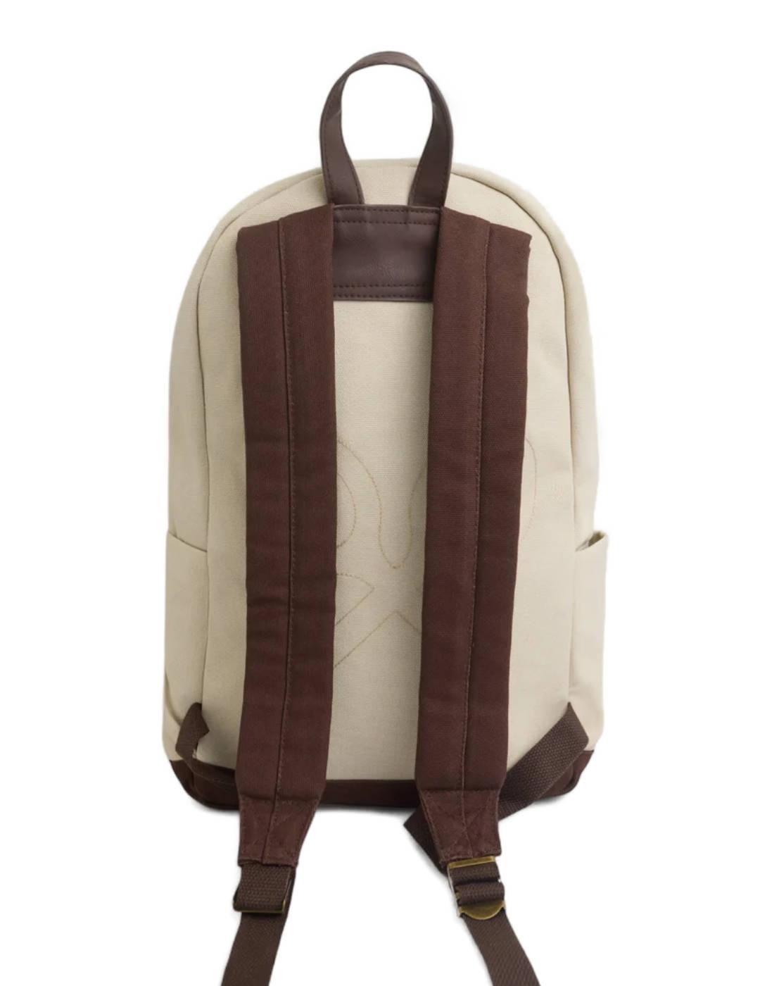 Mochila Silbon sport beige dos compartimentos de hombre