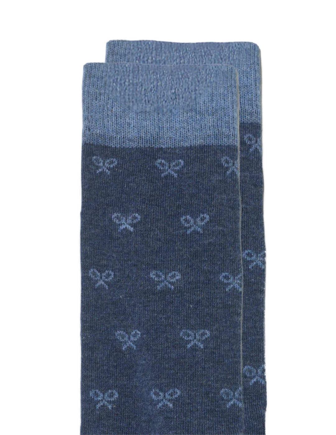 Calcetines Silbon multiraquetas azul marino para hombre