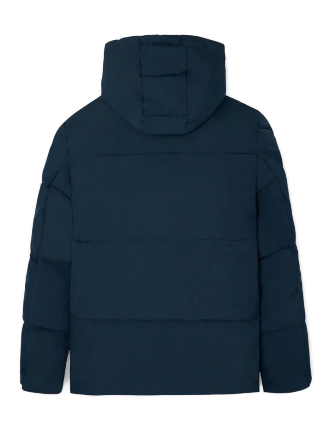 Abrigo Silbon técnico warm marino con capucha para hombre