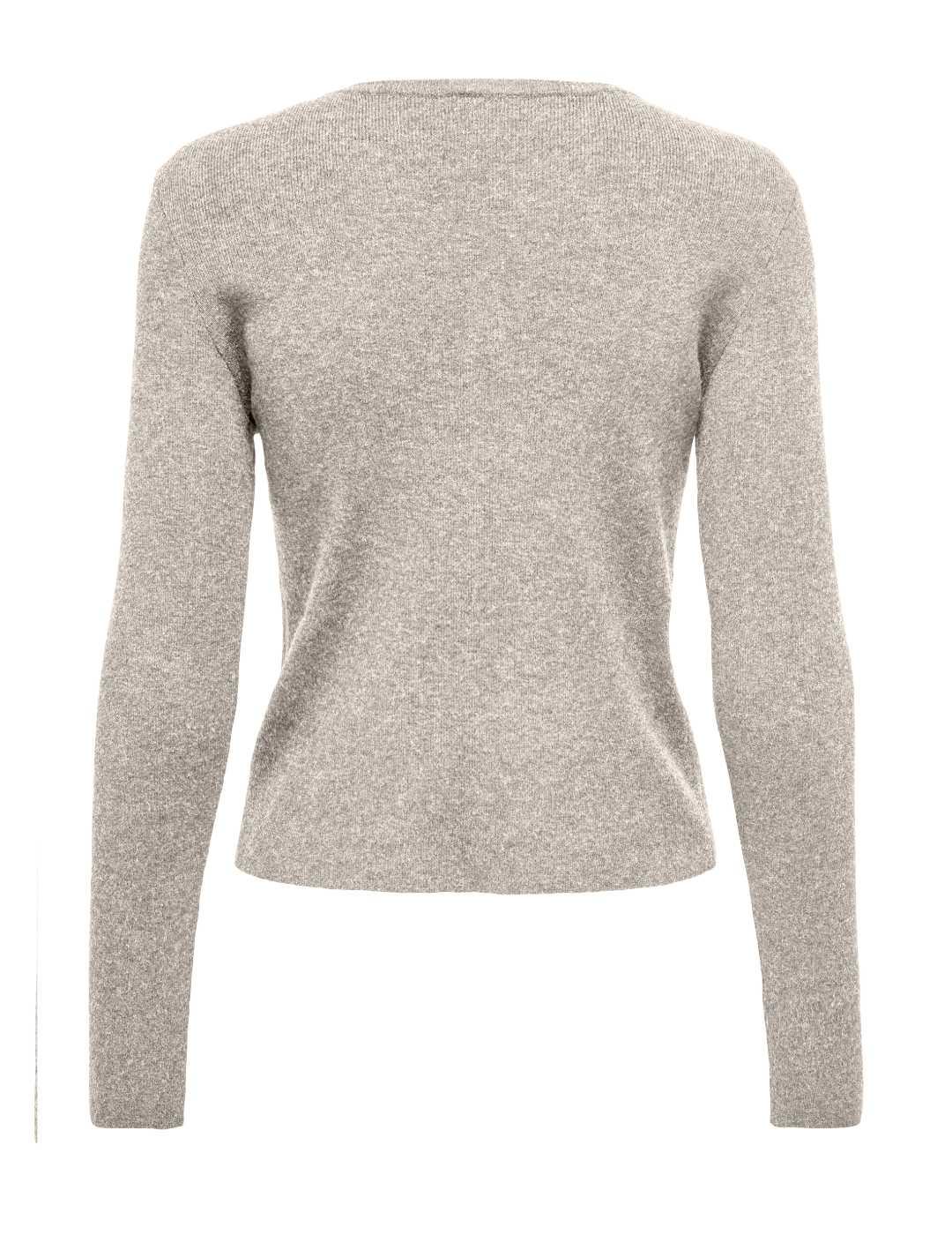 Cárdigan Only Billie beige manga larga de punto para mujer