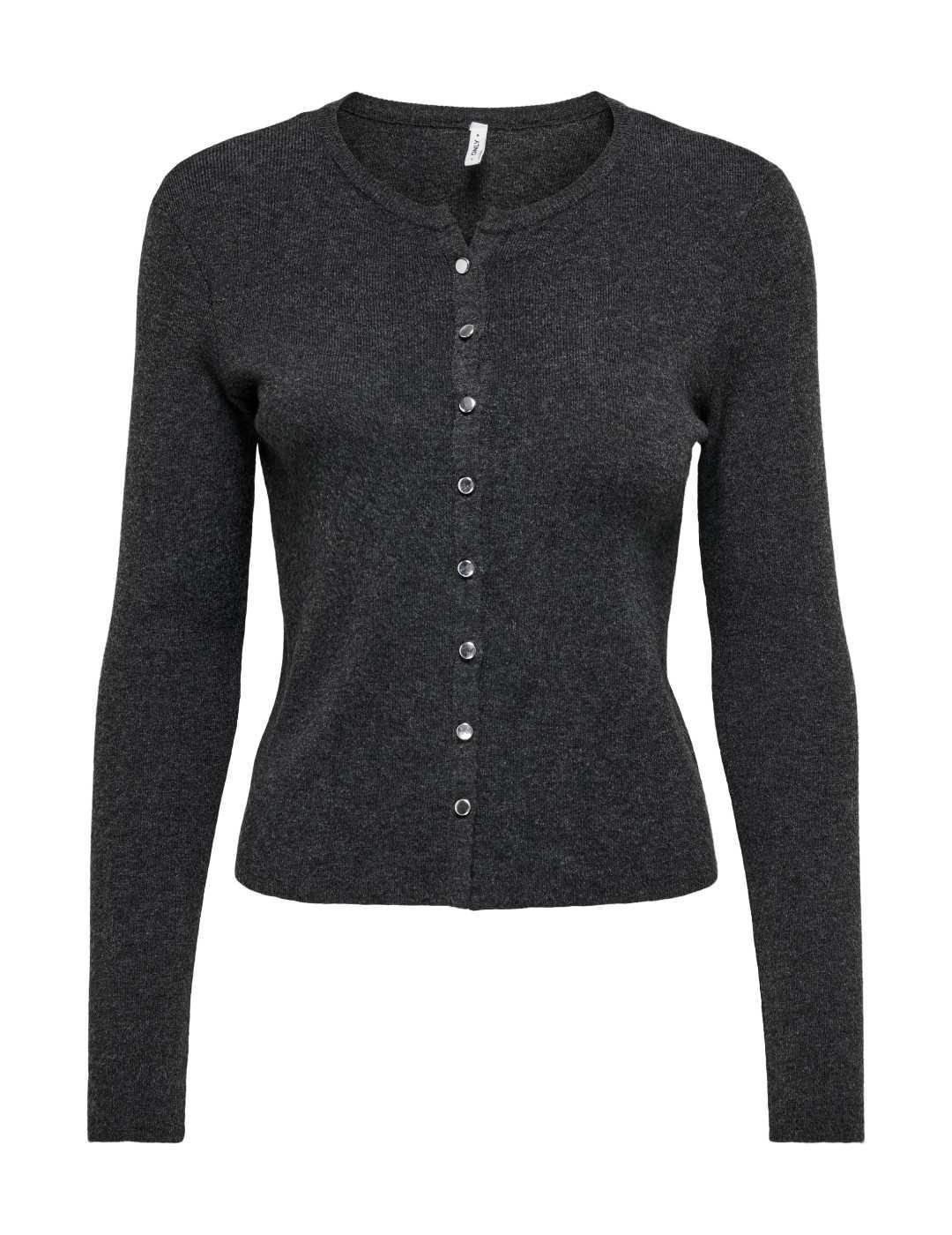 Cárdigan Only Billie gris manga larga de punto para mujer