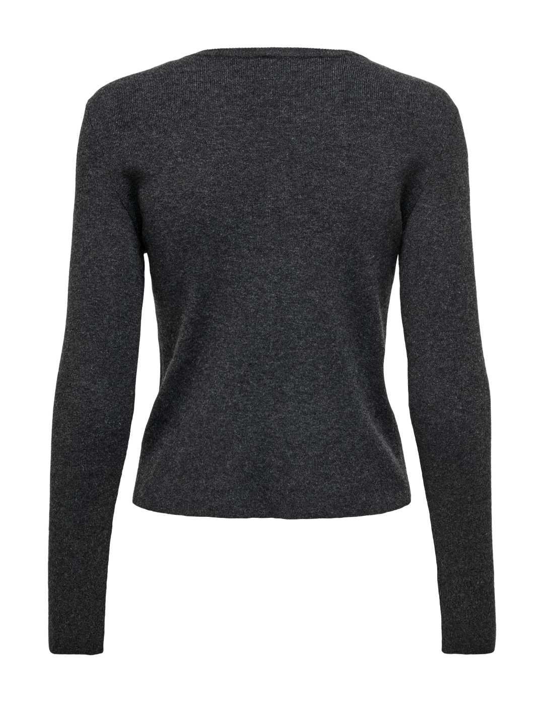 Cárdigan Only Billie gris manga larga de punto para mujer