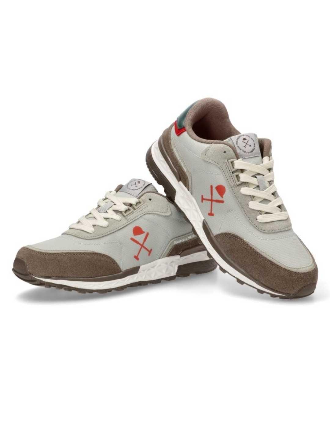 Zapatillas Harper & Neyer grises y marrón hombre