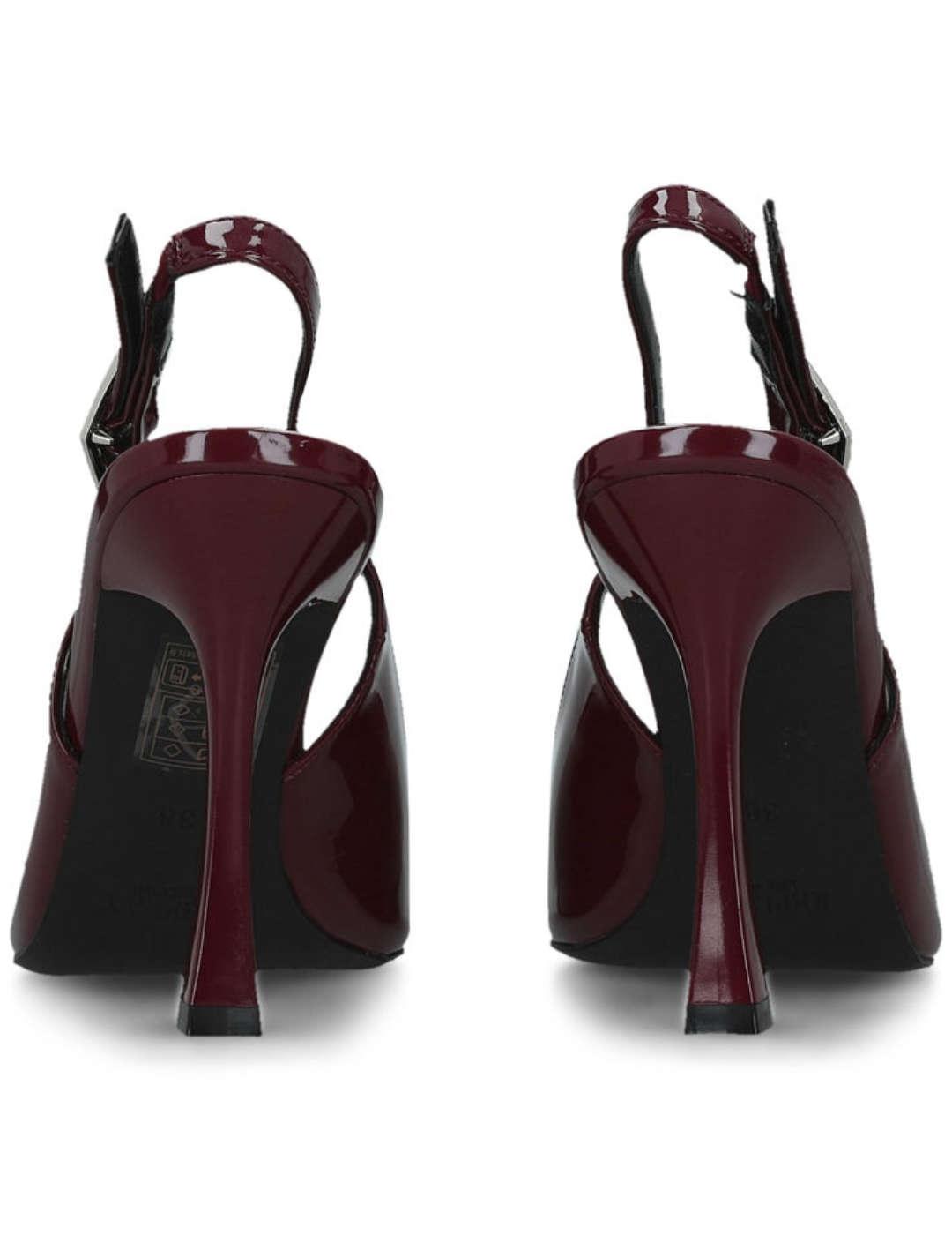 Zapatos Replay tacón alto Roxanne burdeos charol de mujer