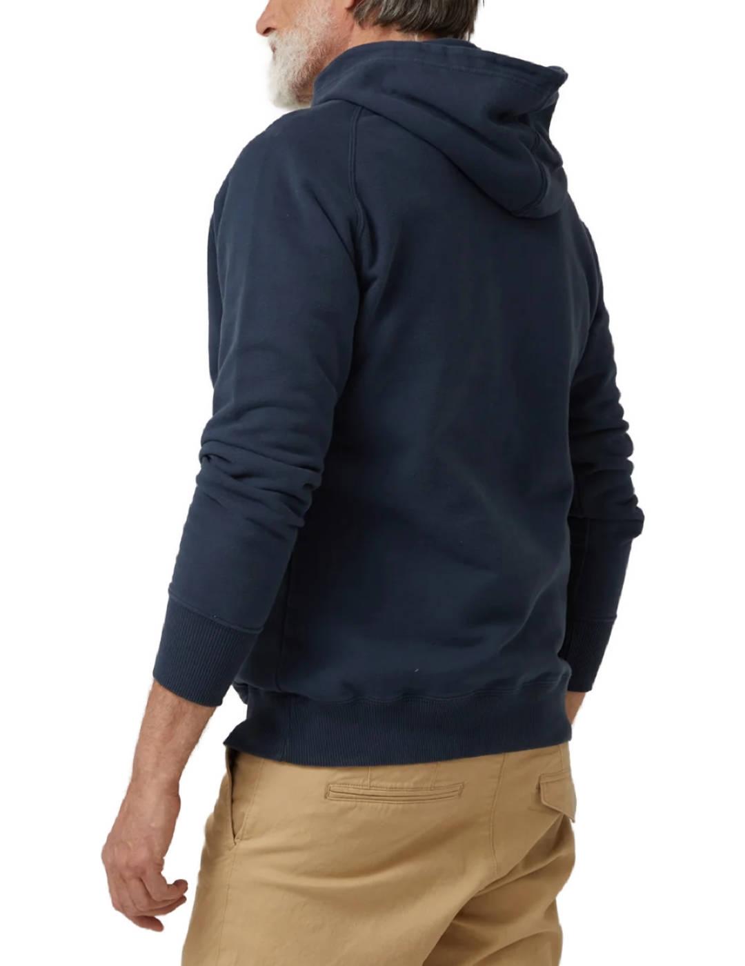 Sudadera Altonadock marino con capucha y logo para hombre