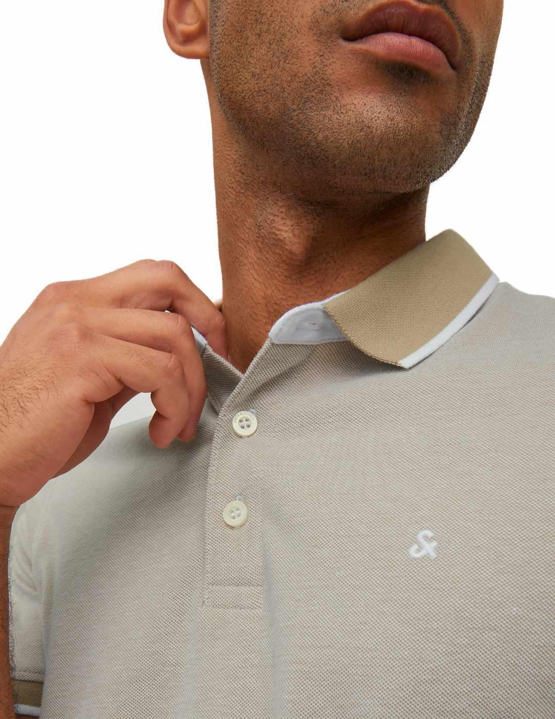 Polo Jack & Jones Paulos slim fit beige para hombre