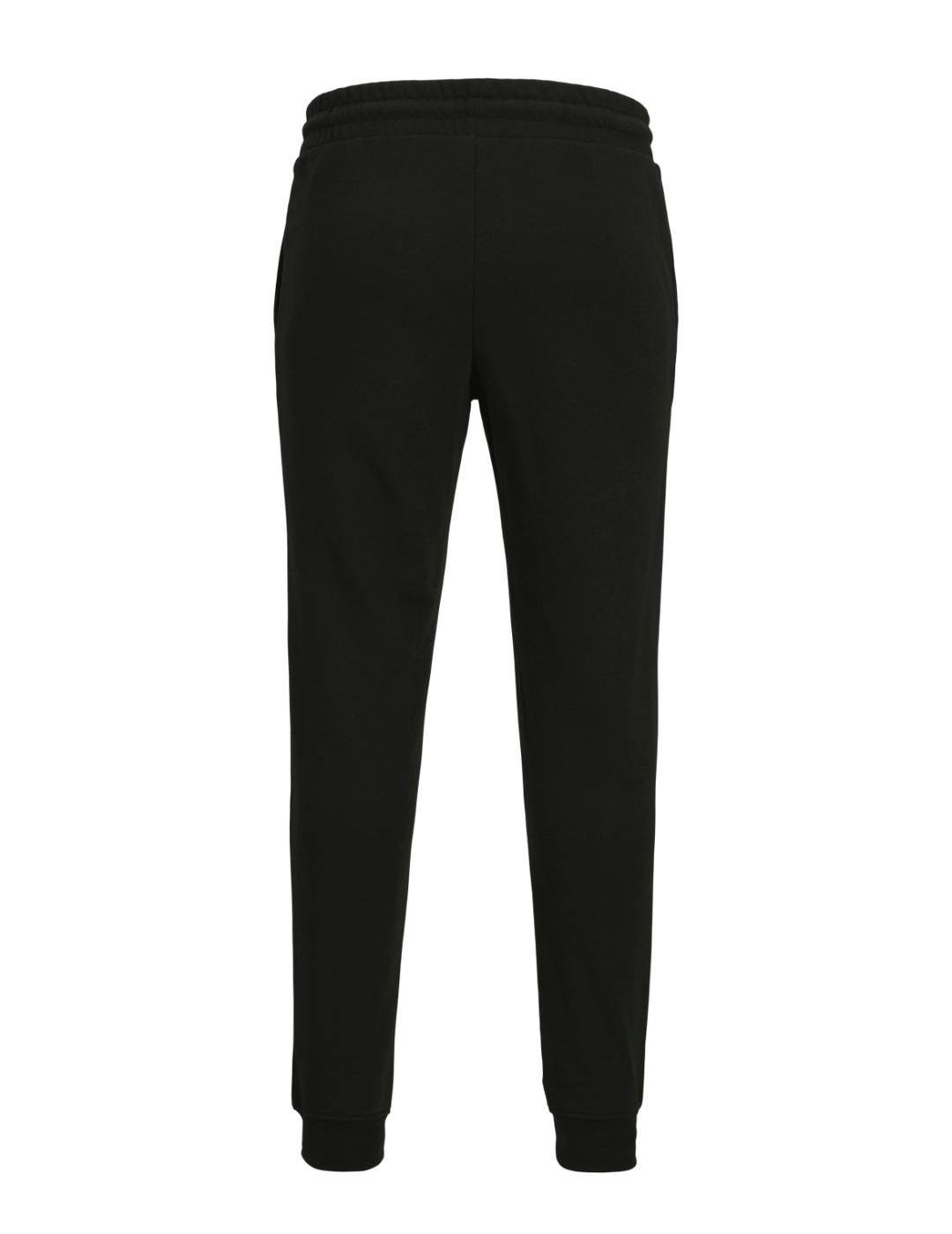 Jogger Jack & Jones Gordon negro con puño afelpado de hombre