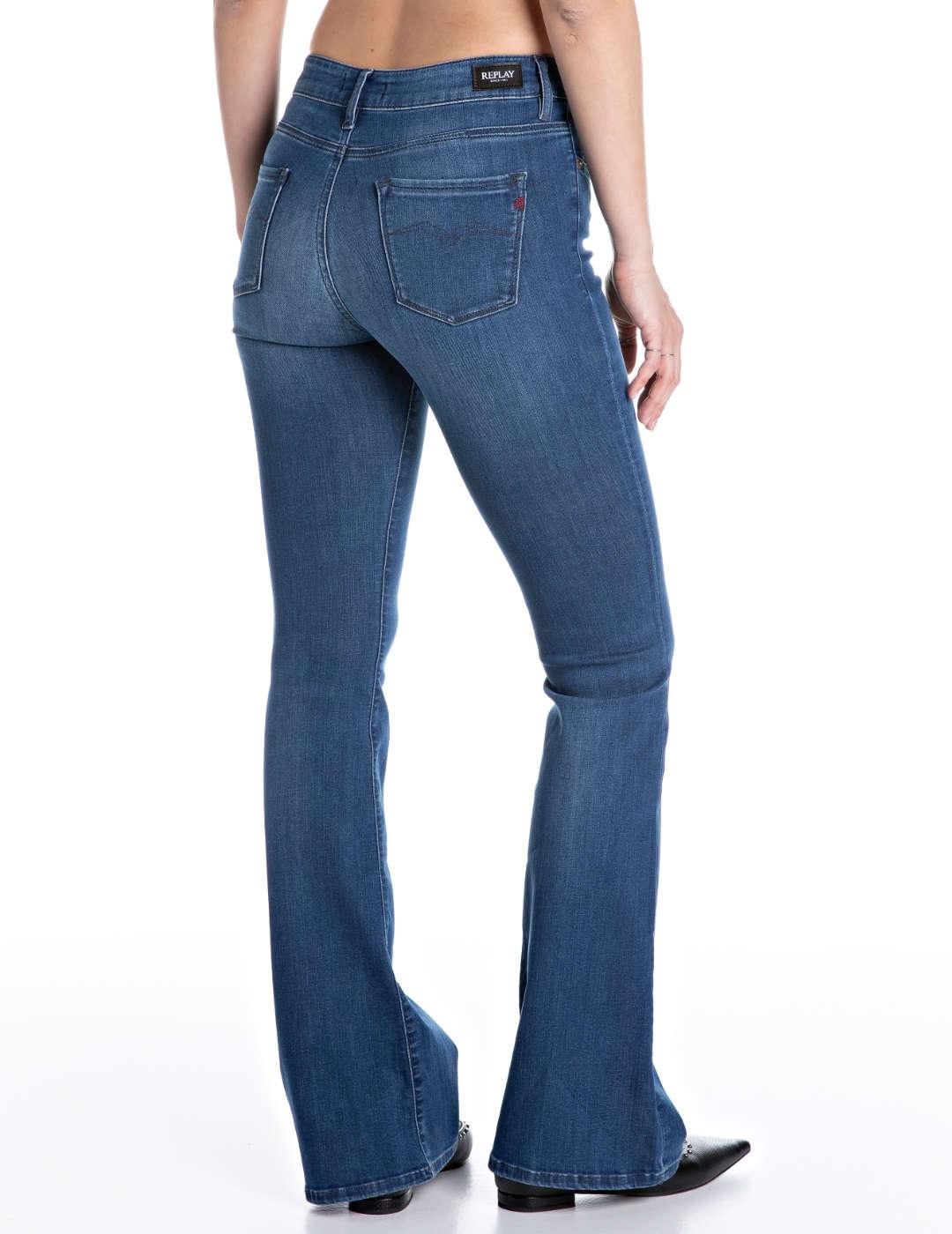 Vaquero Replay Joella bootcut cinco bolsillos azul de mujer