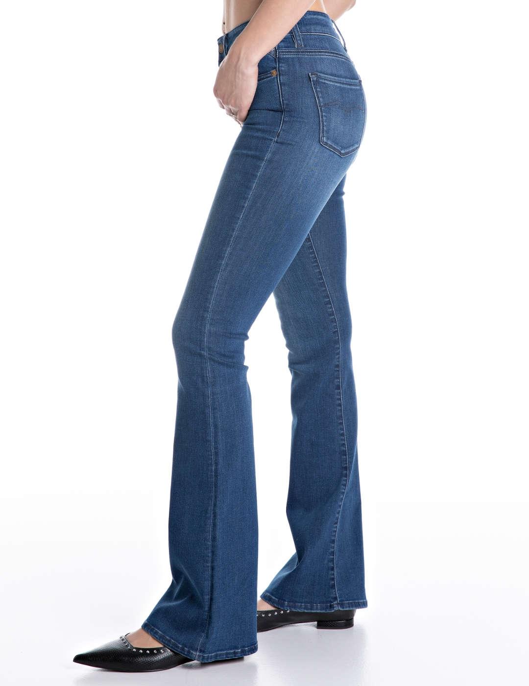 Vaquero Replay Joella bootcut cinco bolsillos azul de mujer