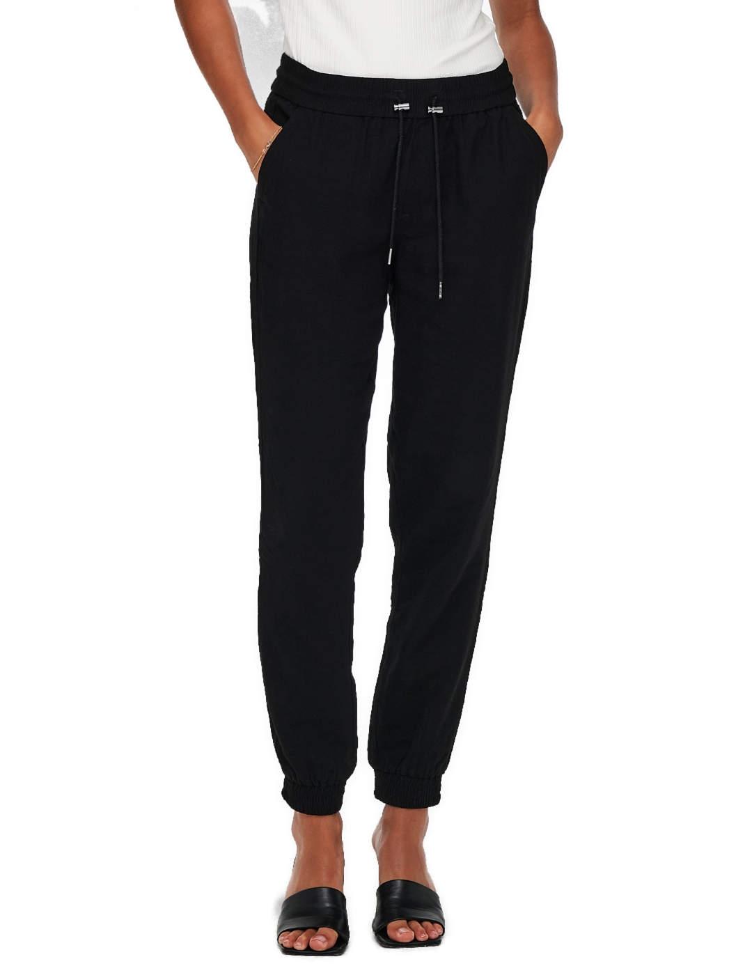 Pantalón Only Kelda negro con puño fluido para mujer