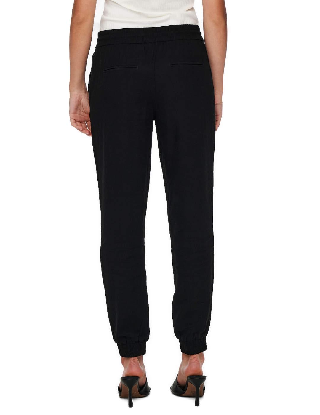 Pantalón Only Kelda negro con puño fluido para mujer