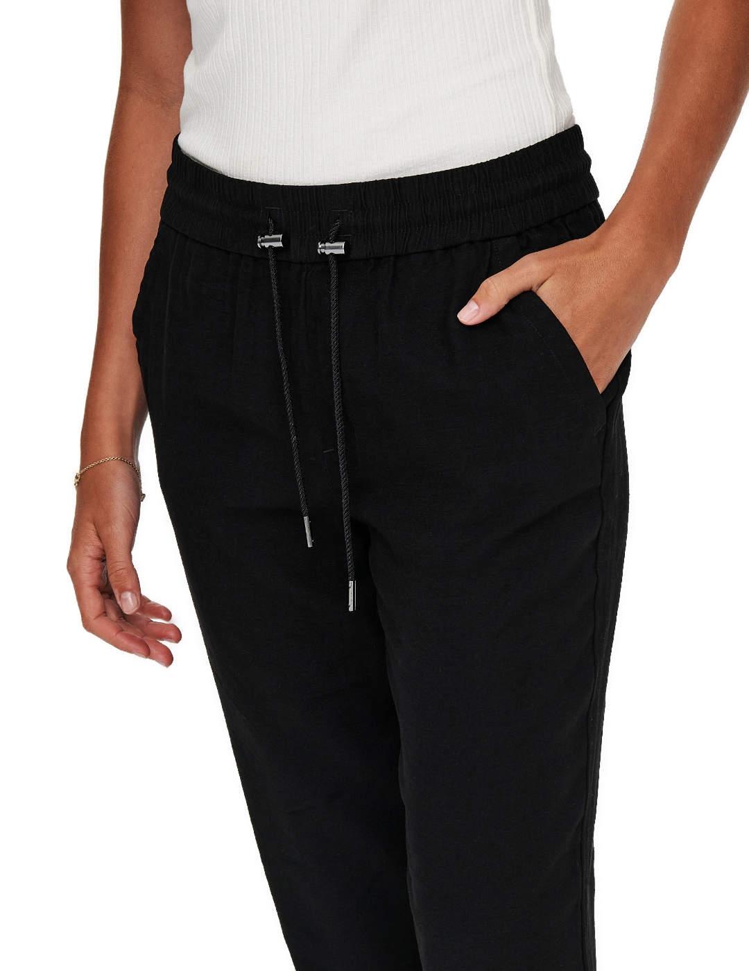 Pantalón Only Kelda negro con puño fluido para mujer