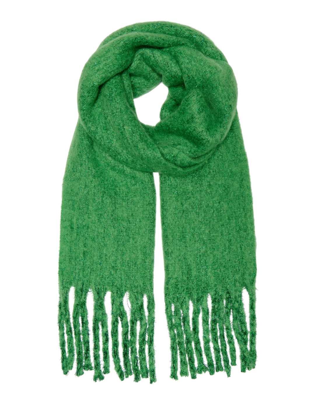 Bufanda Only Zana verde detalle glitter para mujer