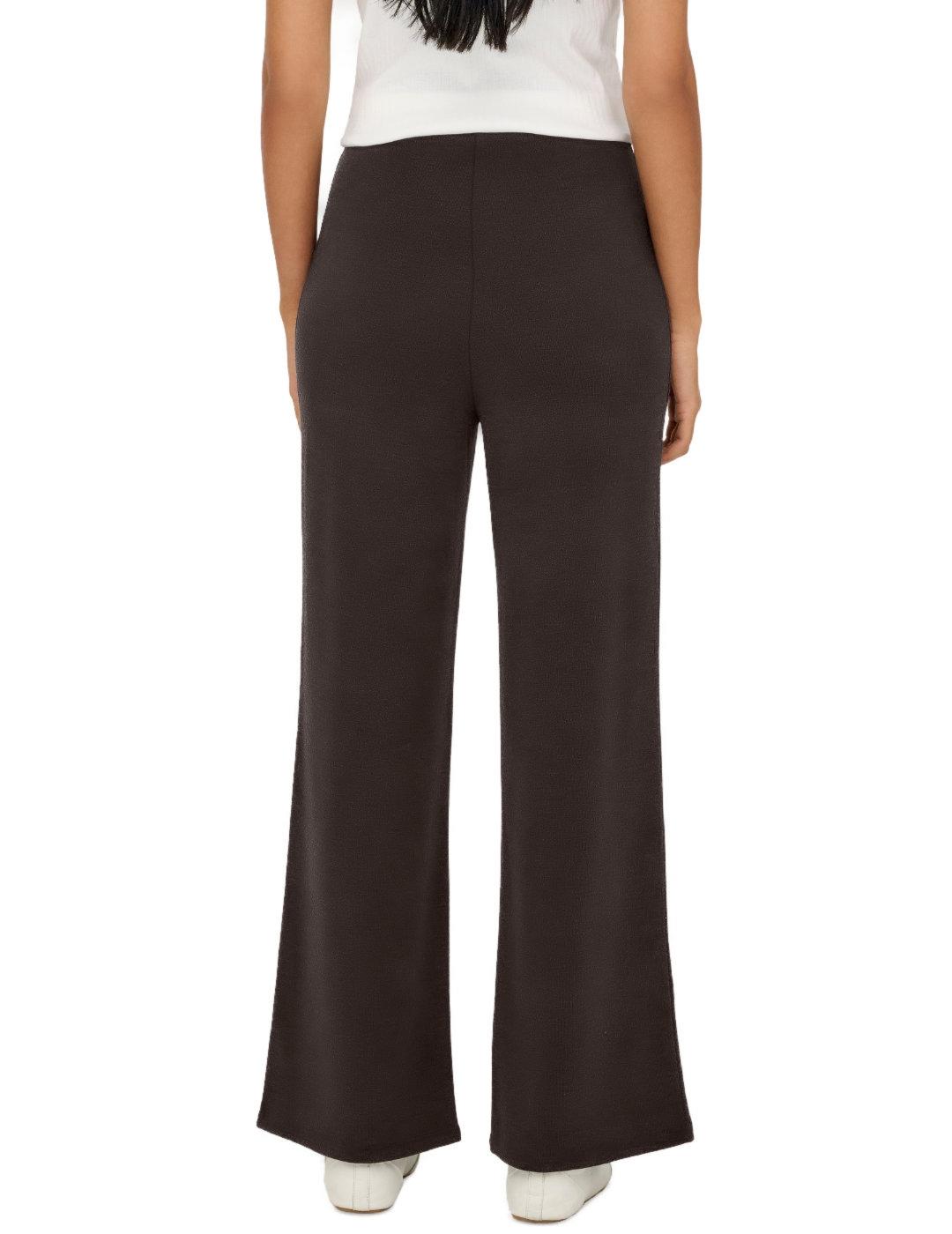 Pantalón Only Kaya marrón punto acampanado de mujer