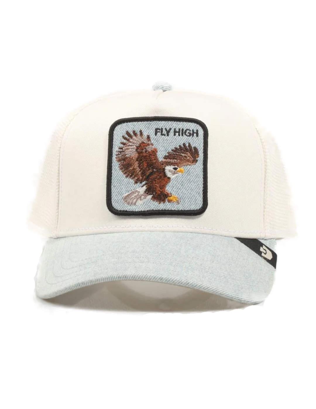 Gorra Goorin Bros Fly High blanca y vaquera águila unisex