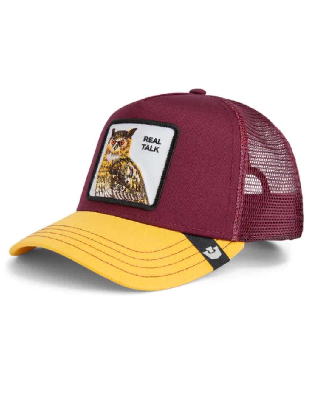Gorra Goorin Bros Real Talk granate y amarillo unisex