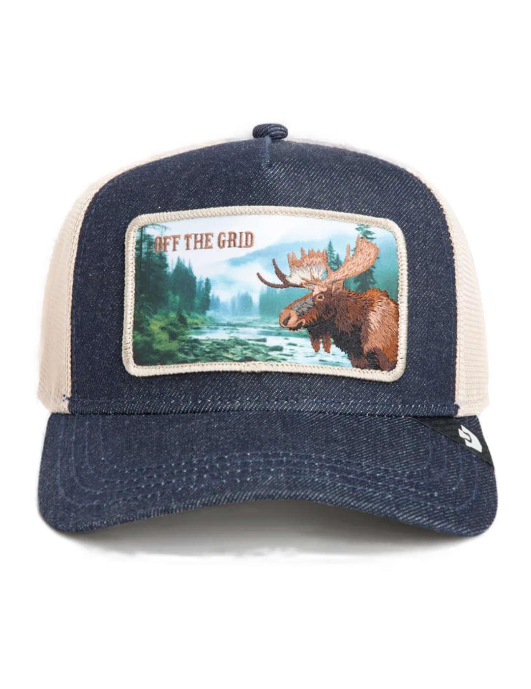 Gorra Goorin Bros Staycation denim y beige alce unisex