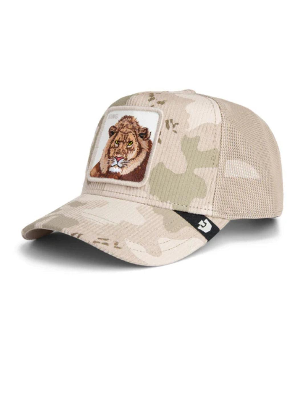 Gorra Goorin Bros King camuflaje beige y verde león unisex