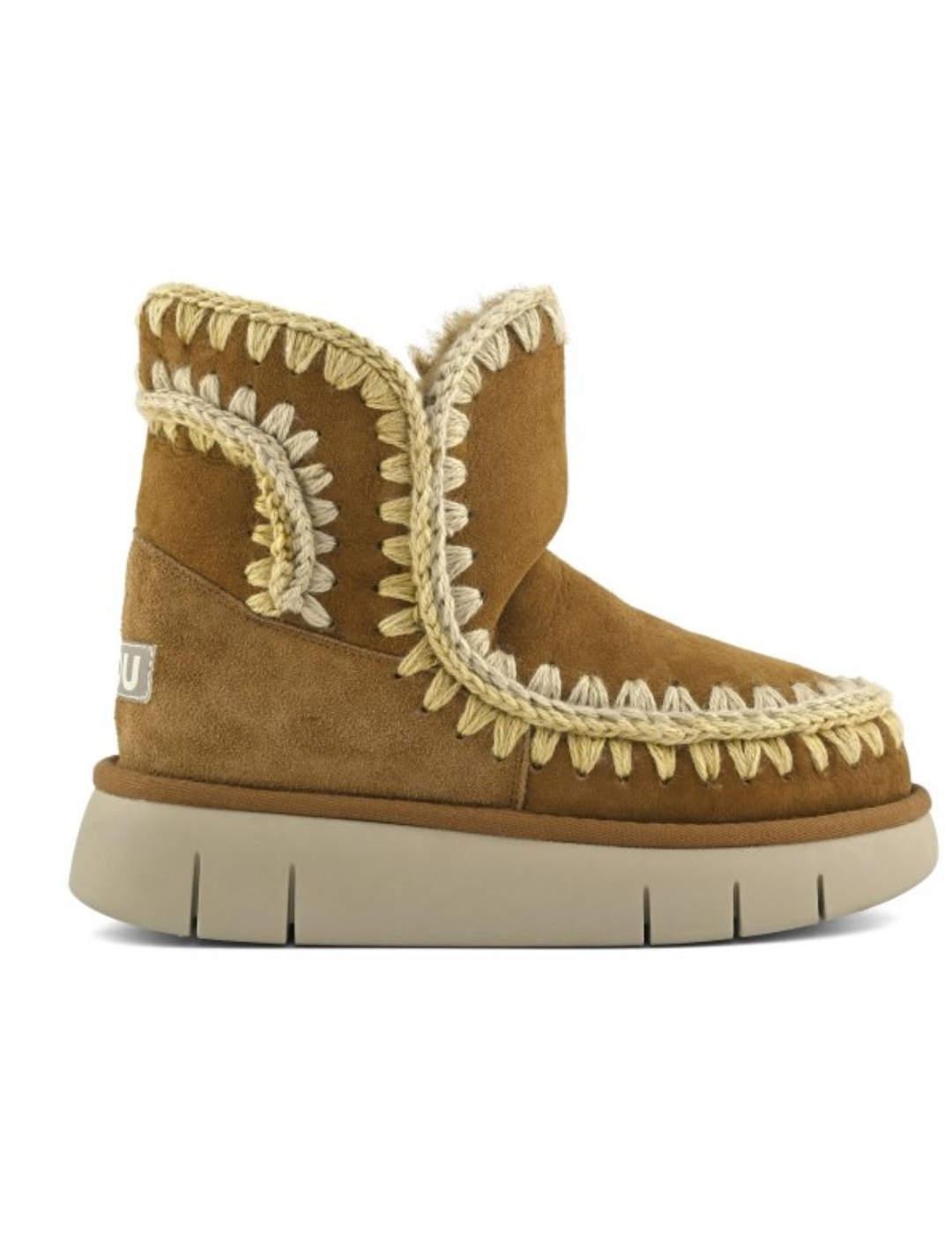 Botas Mou eskimo bounce overstiching coñac de mujer