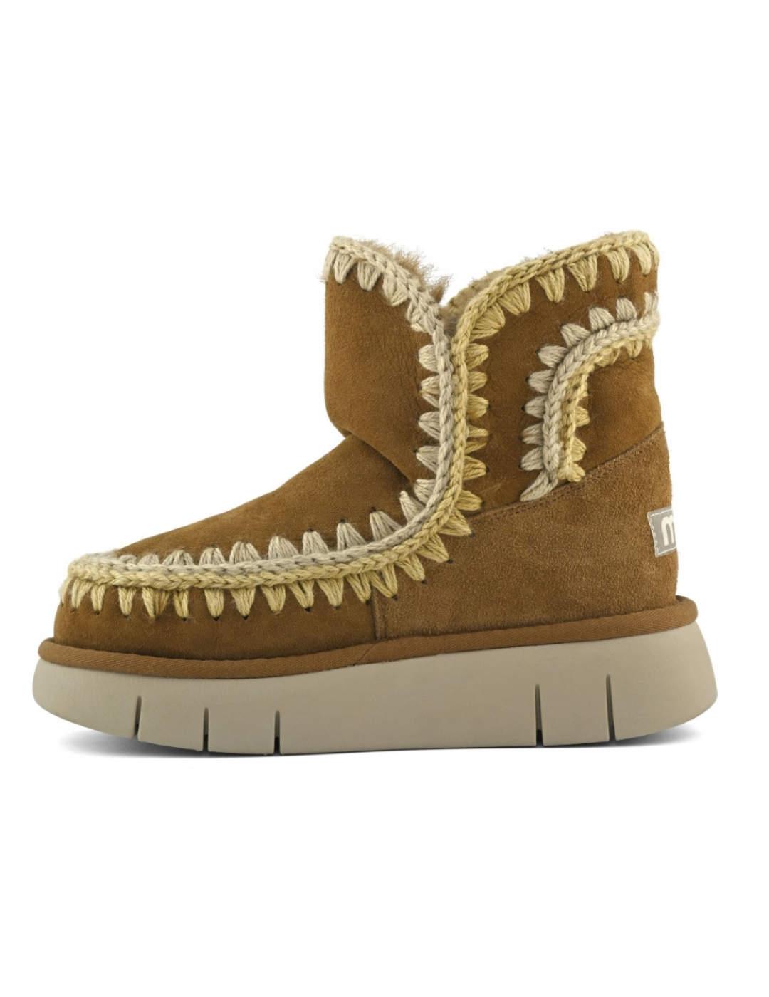 Botas Mou eskimo bounce overstiching coñac de mujer