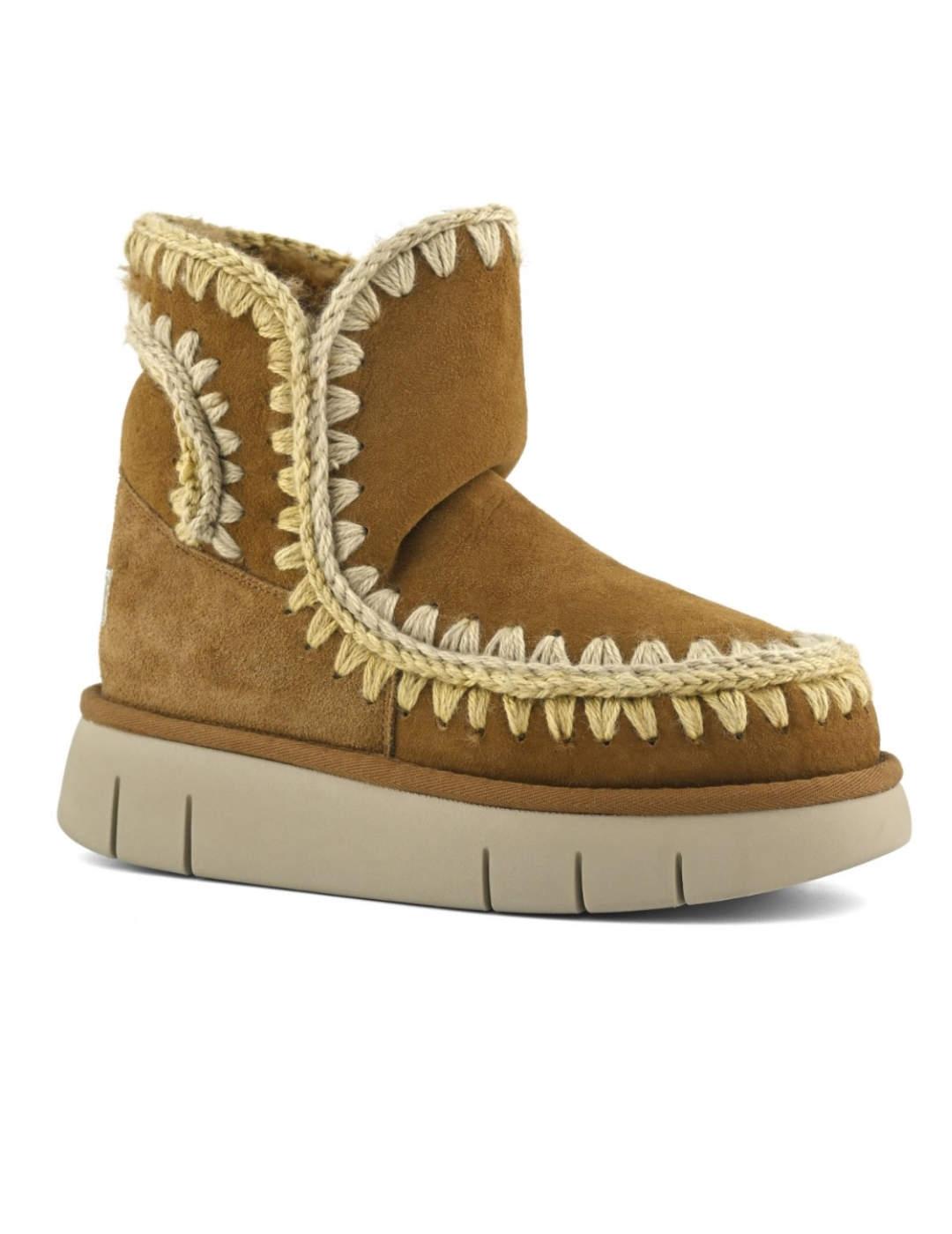 Botas Mou eskimo bounce overstiching coñac de mujer