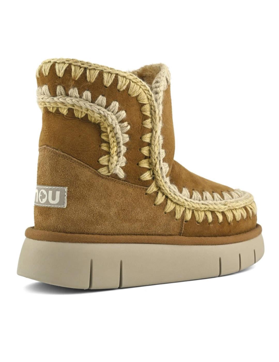 Botas Mou eskimo bounce overstiching coñac de mujer