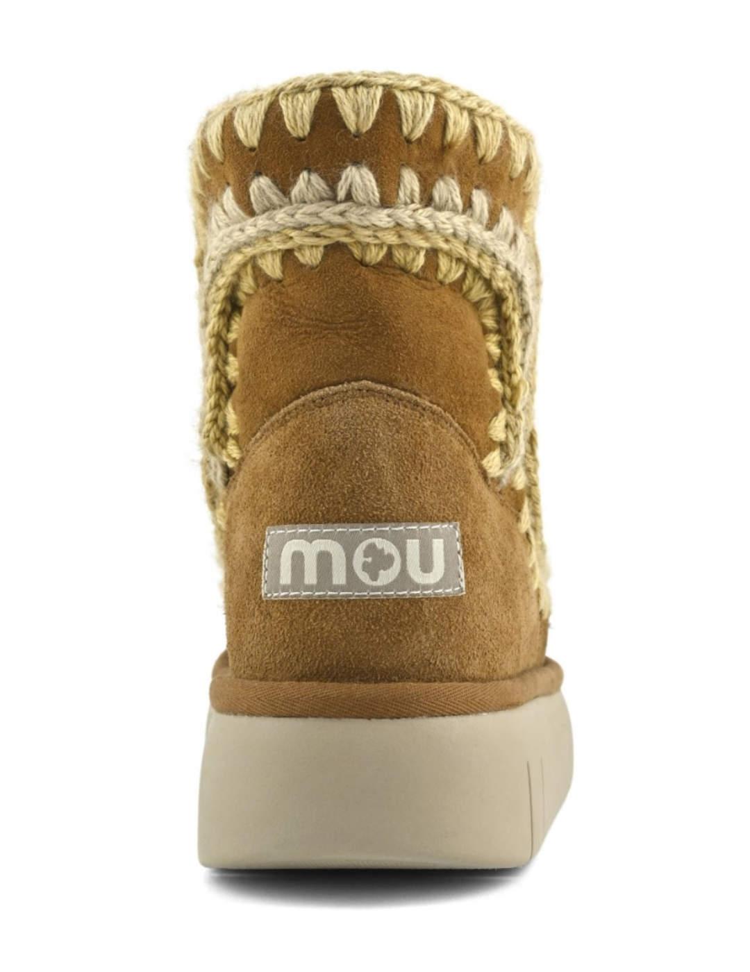 Botas Mou eskimo bounce overstiching coñac de mujer