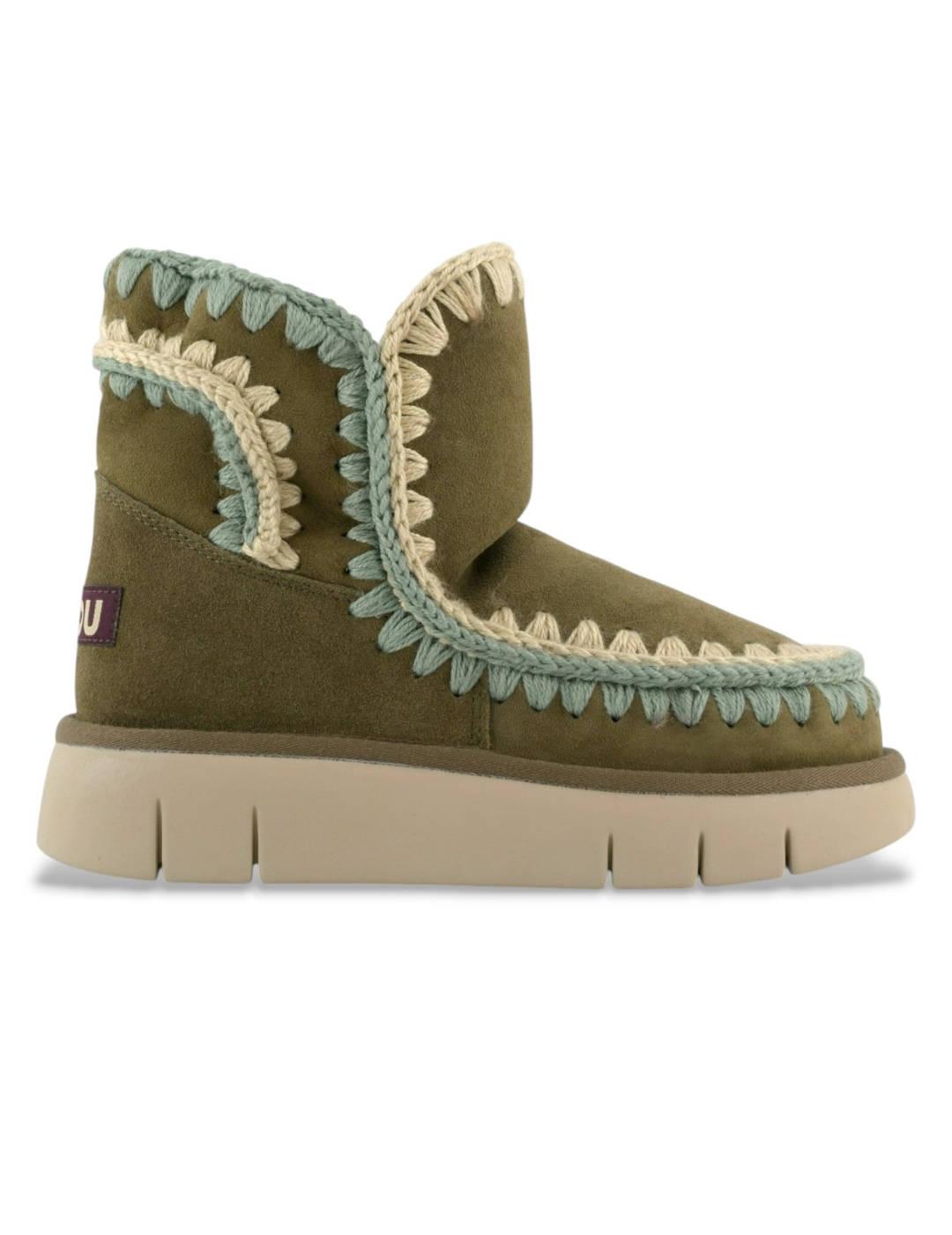 Botas Mou eskimo bounce overstiching verdes de mujer