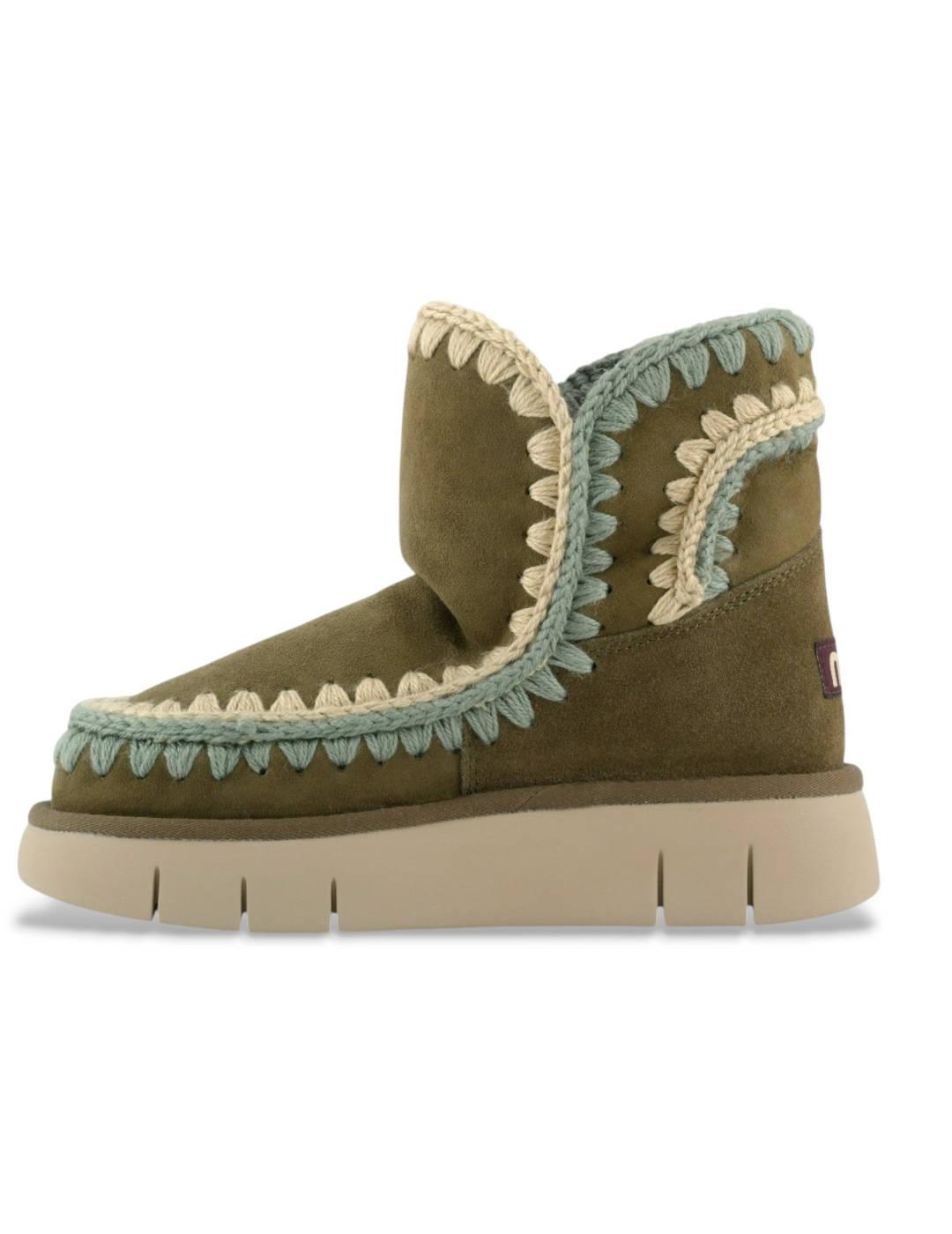 Botas Mou eskimo bounce overstiching verdes de mujer