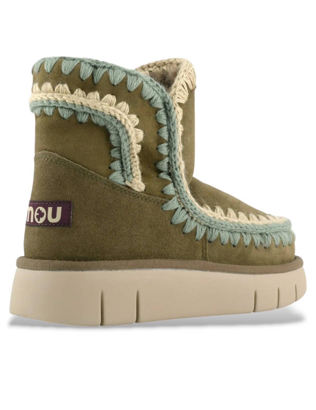 Botas Mou eskimo bounce overstiching verdes de mujer
