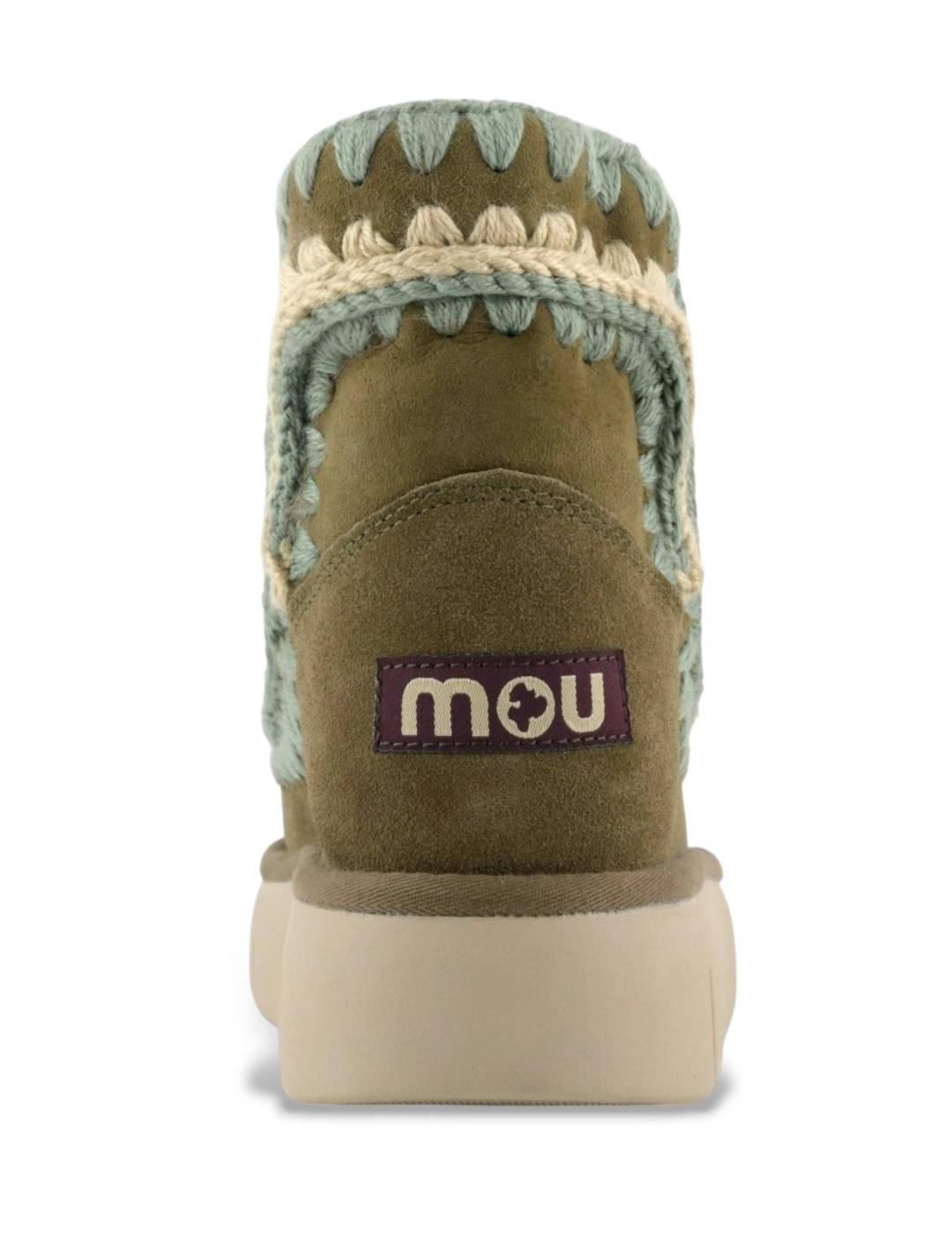 Botas Mou eskimo bounce overstiching verdes de mujer