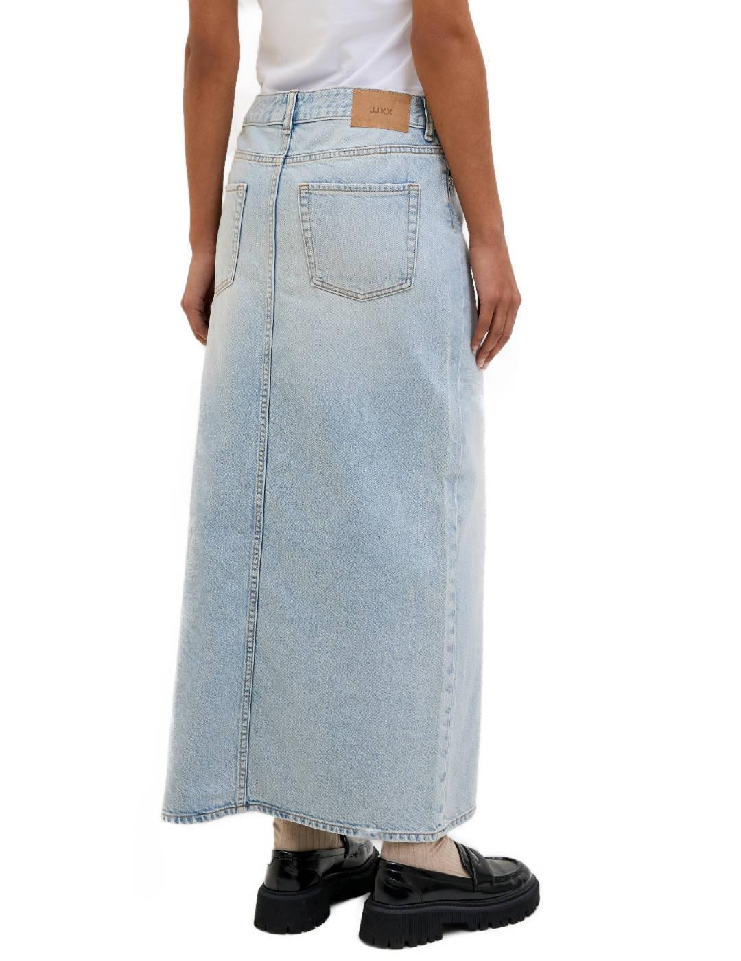 Falda JJXX Laura azul claro vaquera larga para mujer