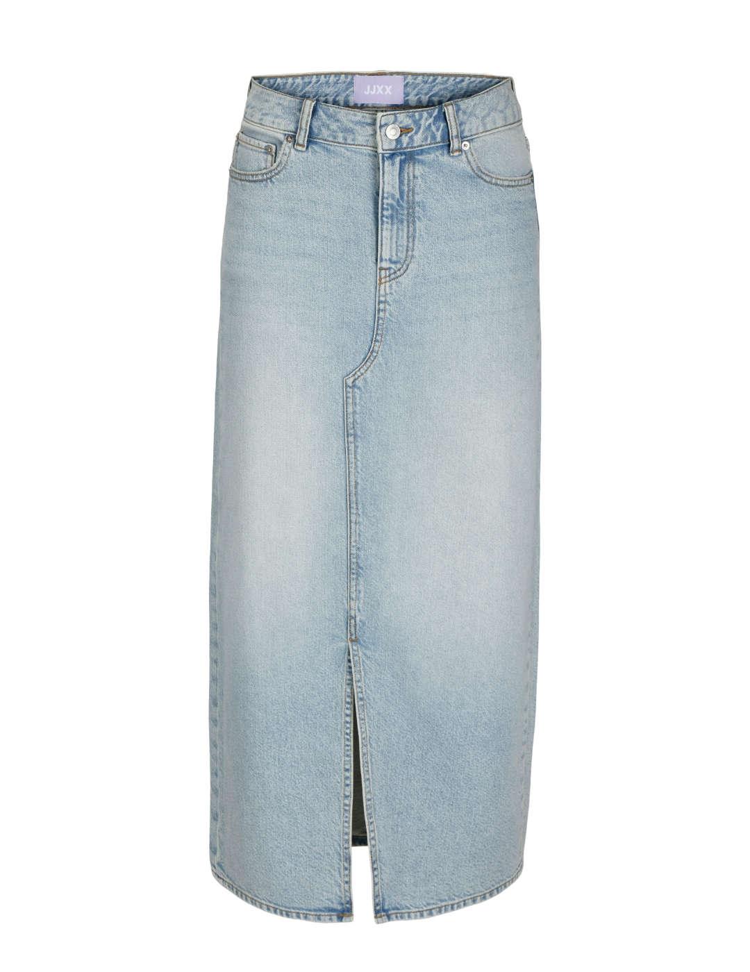 Falda JJXX Laura azul claro vaquera larga para mujer