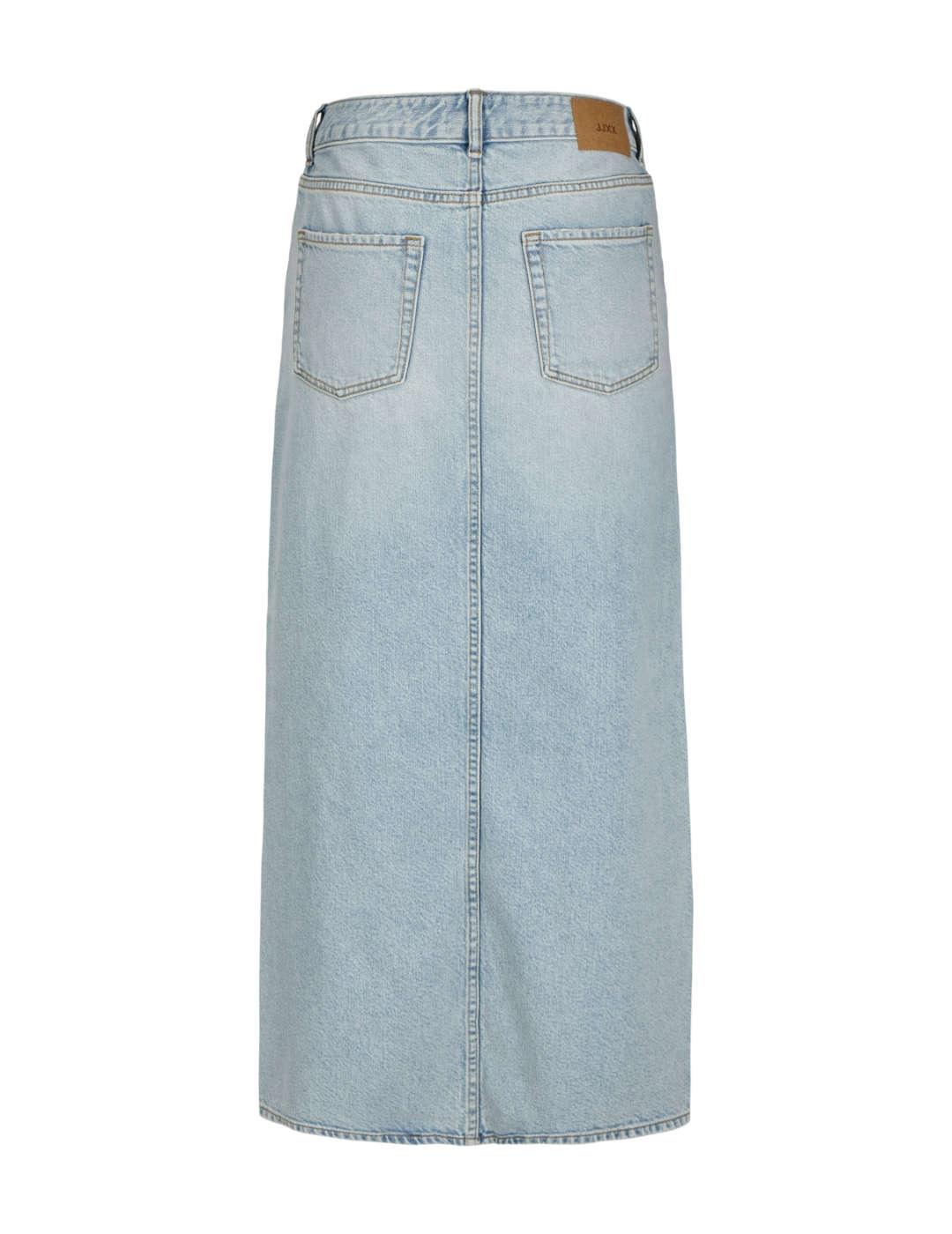 Falda JJXX Laura azul claro vaquera larga para mujer