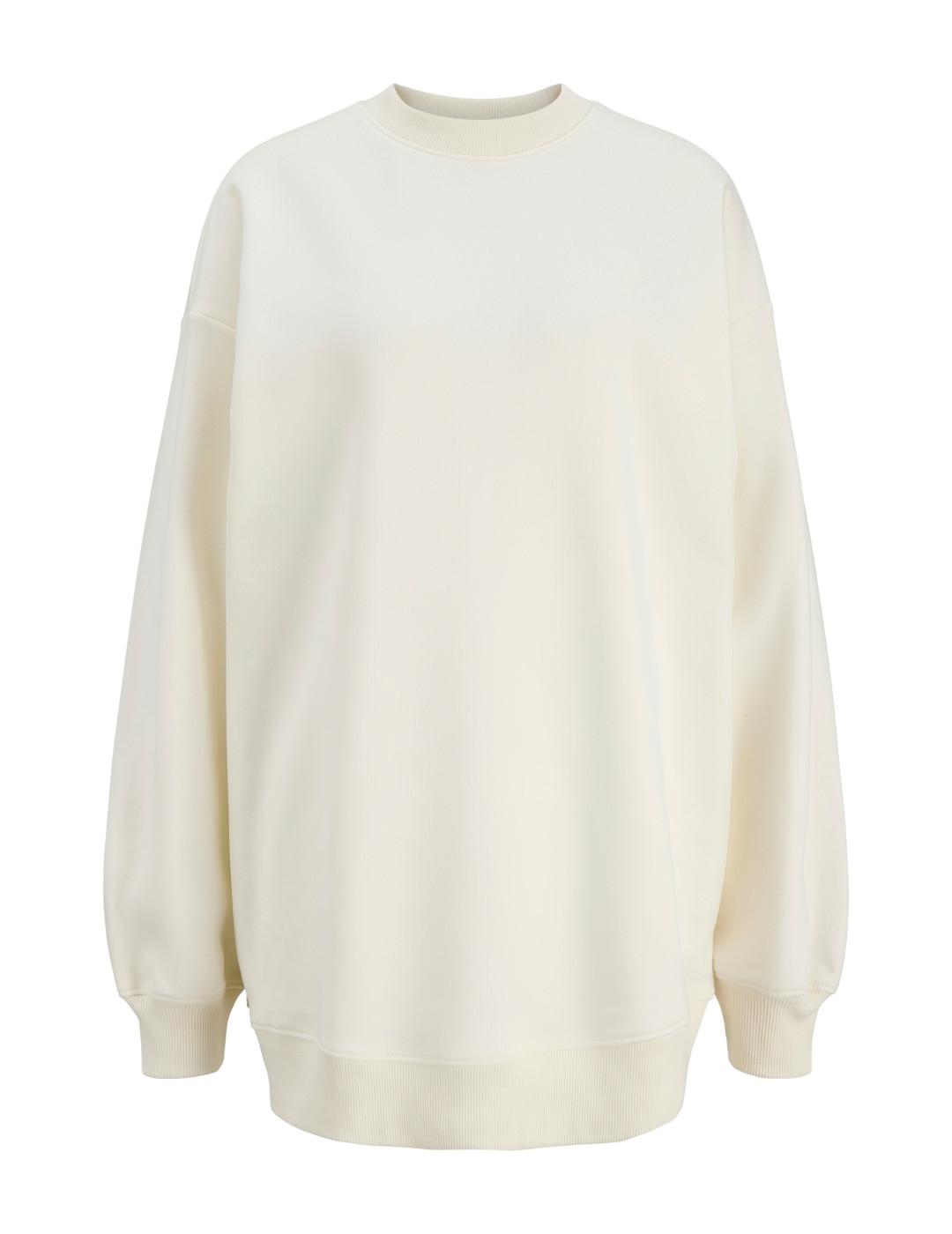 Sudadera JJXX Sandra blanca larga oversized para mujer