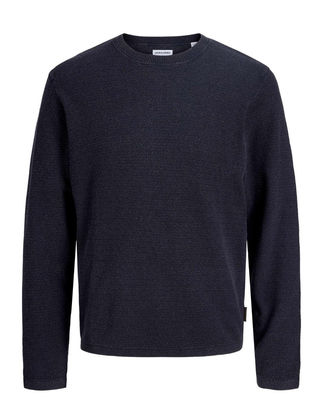 Jersey Jack&Jones Devin marino punto cuello redondo hombre