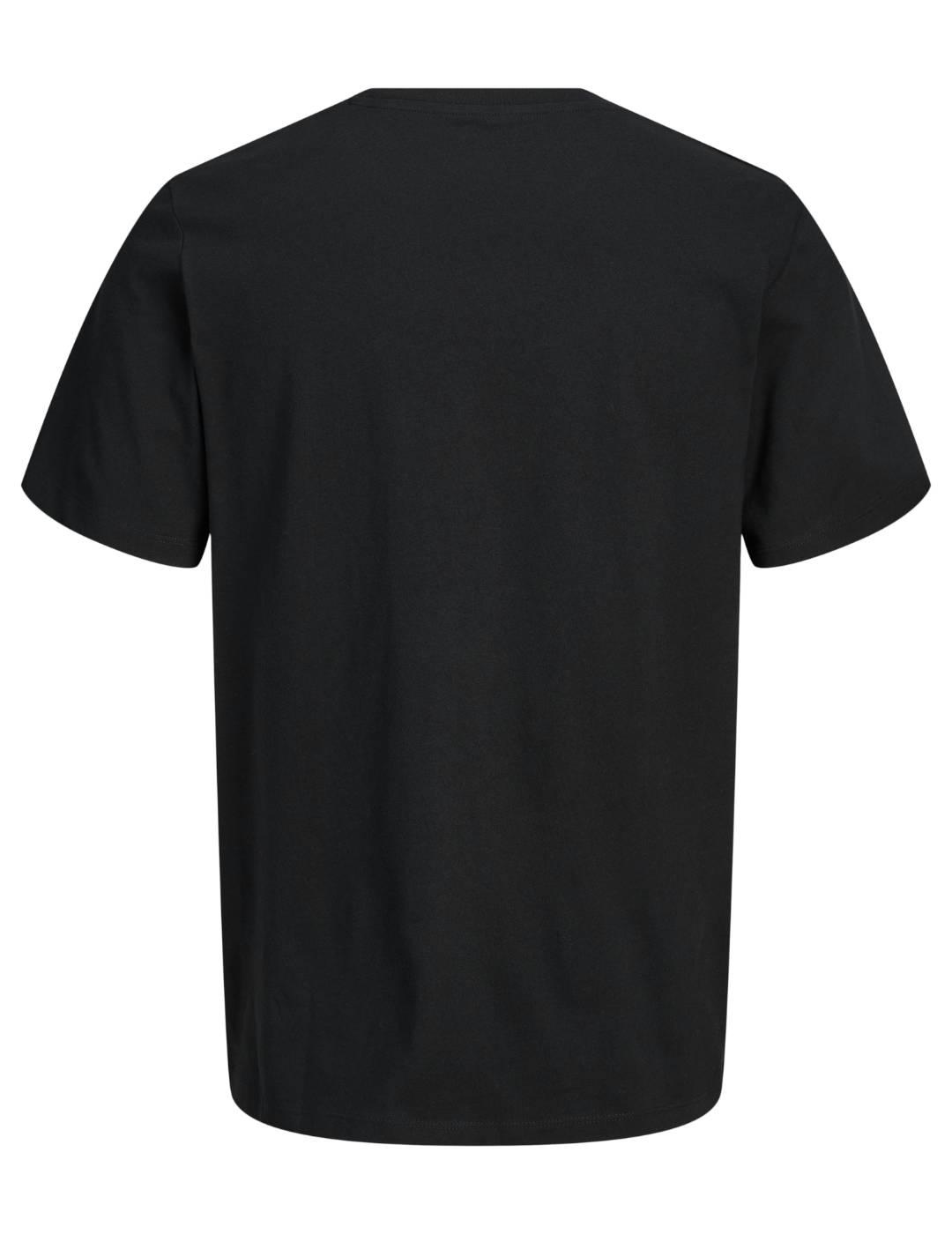Camiseta Jack & Jones Rain regular fit negra de hombre