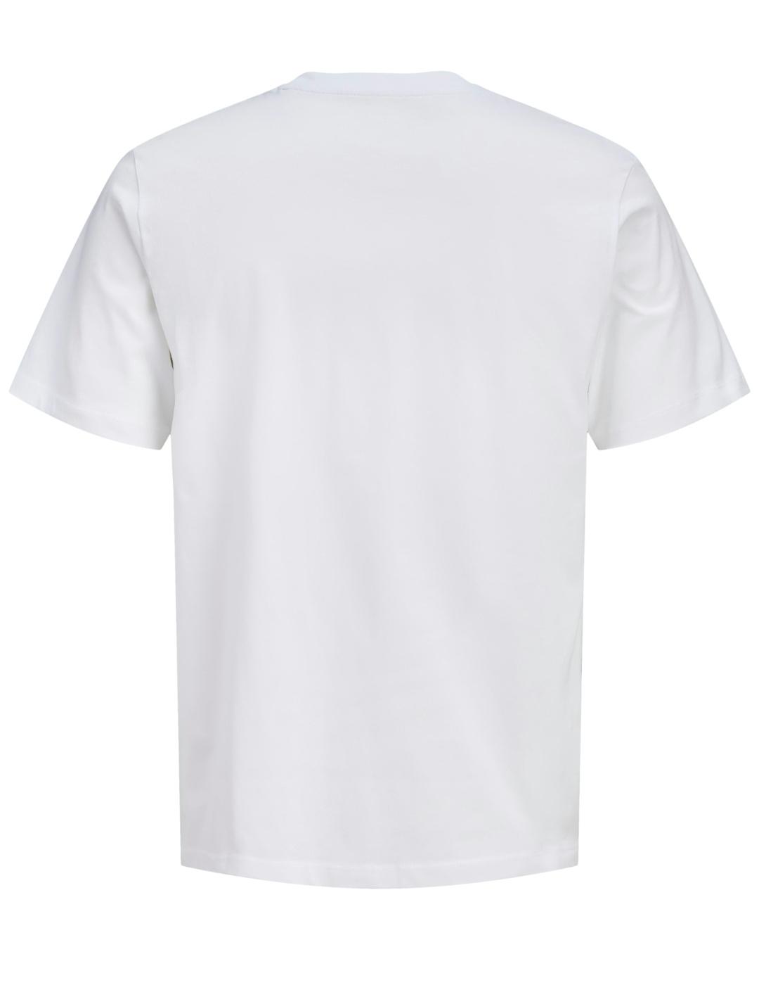 Camiseta Jack & Jones Rain regular fit blanca de hombre