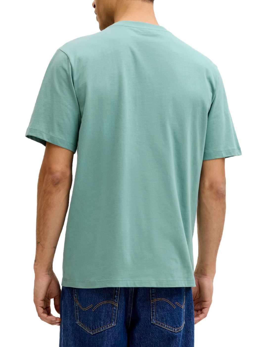 Camiseta Jack & Jones Rain regular fit verde hombre