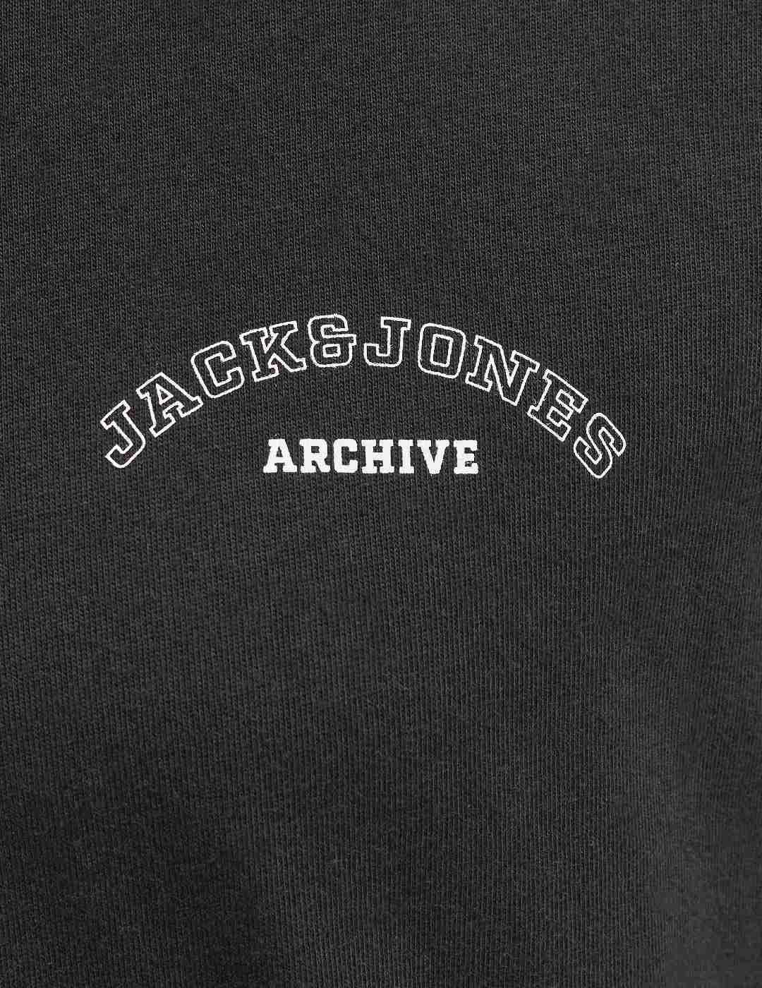 Camiseta Jack&Jones College negra manga larga para hombre