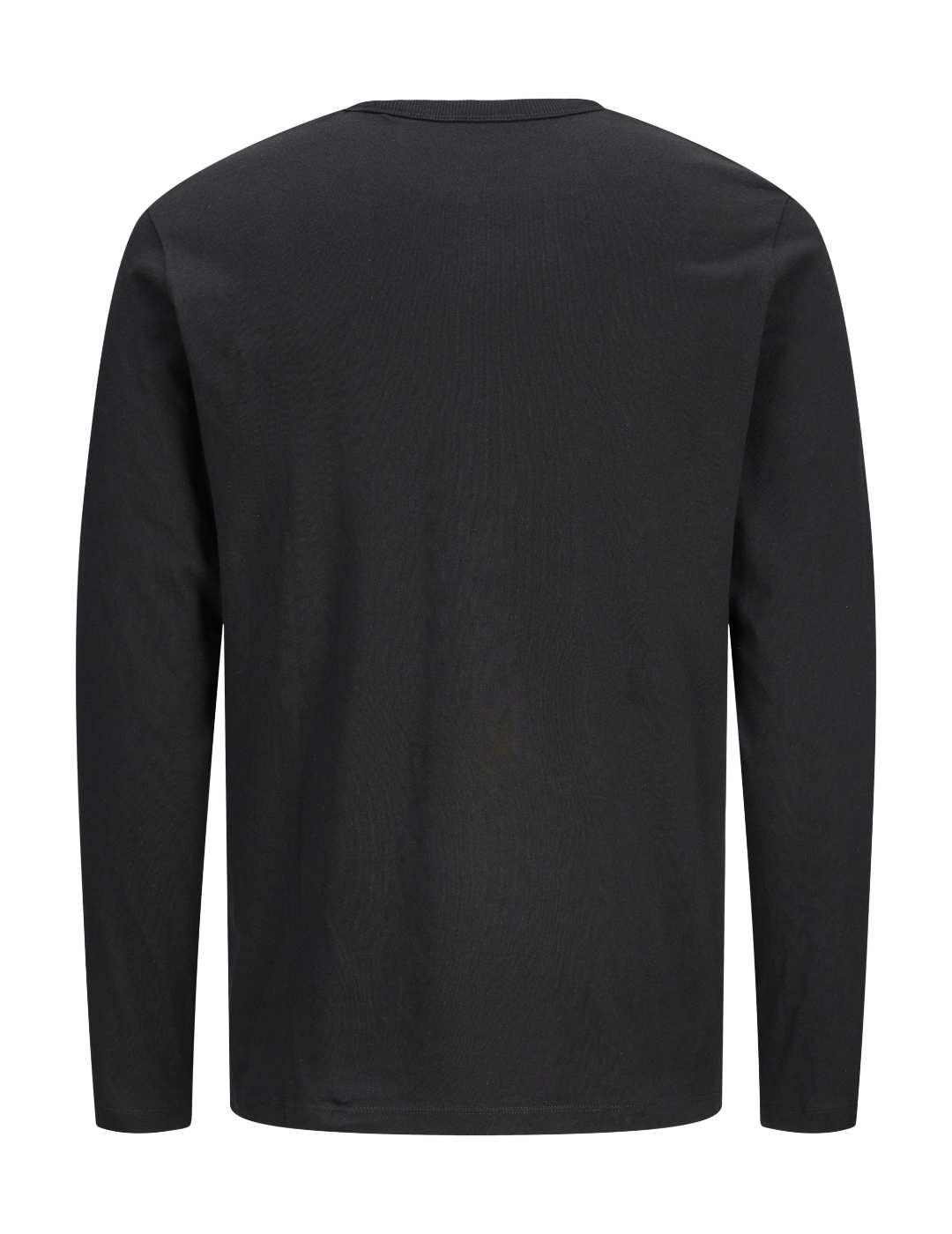 Camiseta Jack&Jones College negra manga larga para hombre
