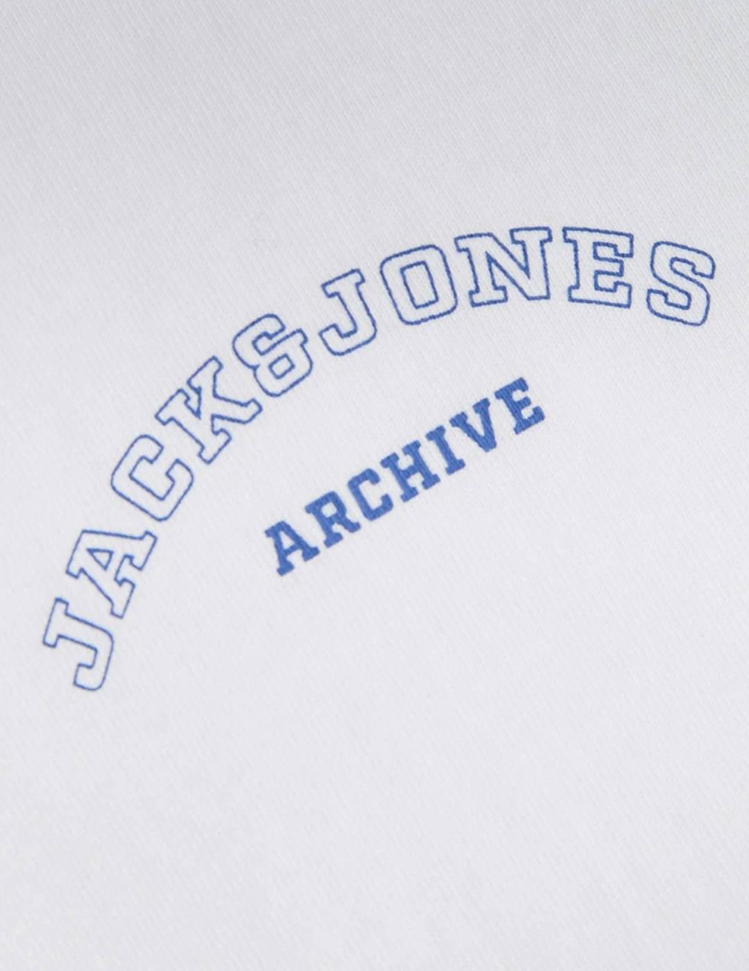 Camiseta Jack&Jones College blanca manga larga para hombre